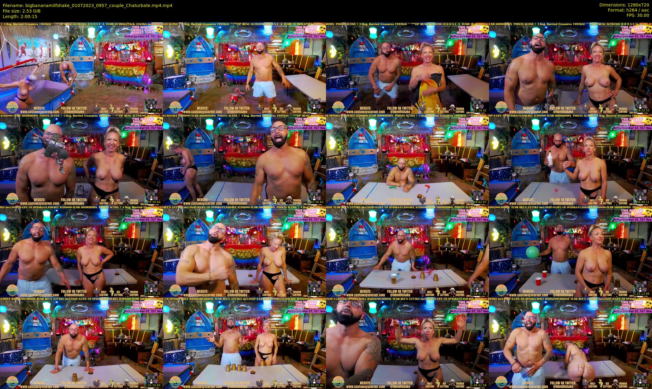 bigbananamilfshake — 121 minute Chaturbate couple cam show recording, 720p, Jul 1, 2023