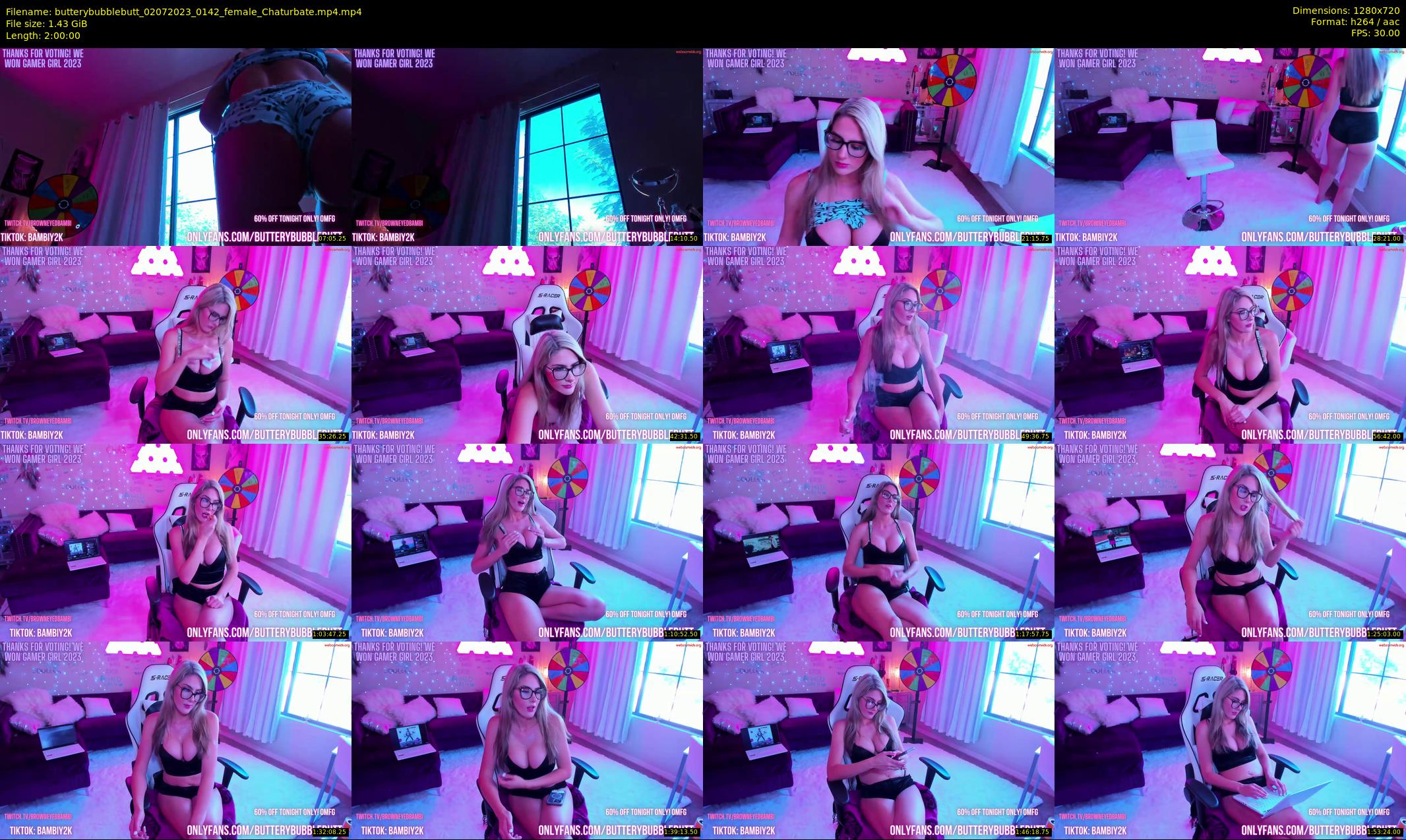 butterybubblebutt — 120 minute Chaturbate couple cam show recording, 720p, Jul 2, 2023