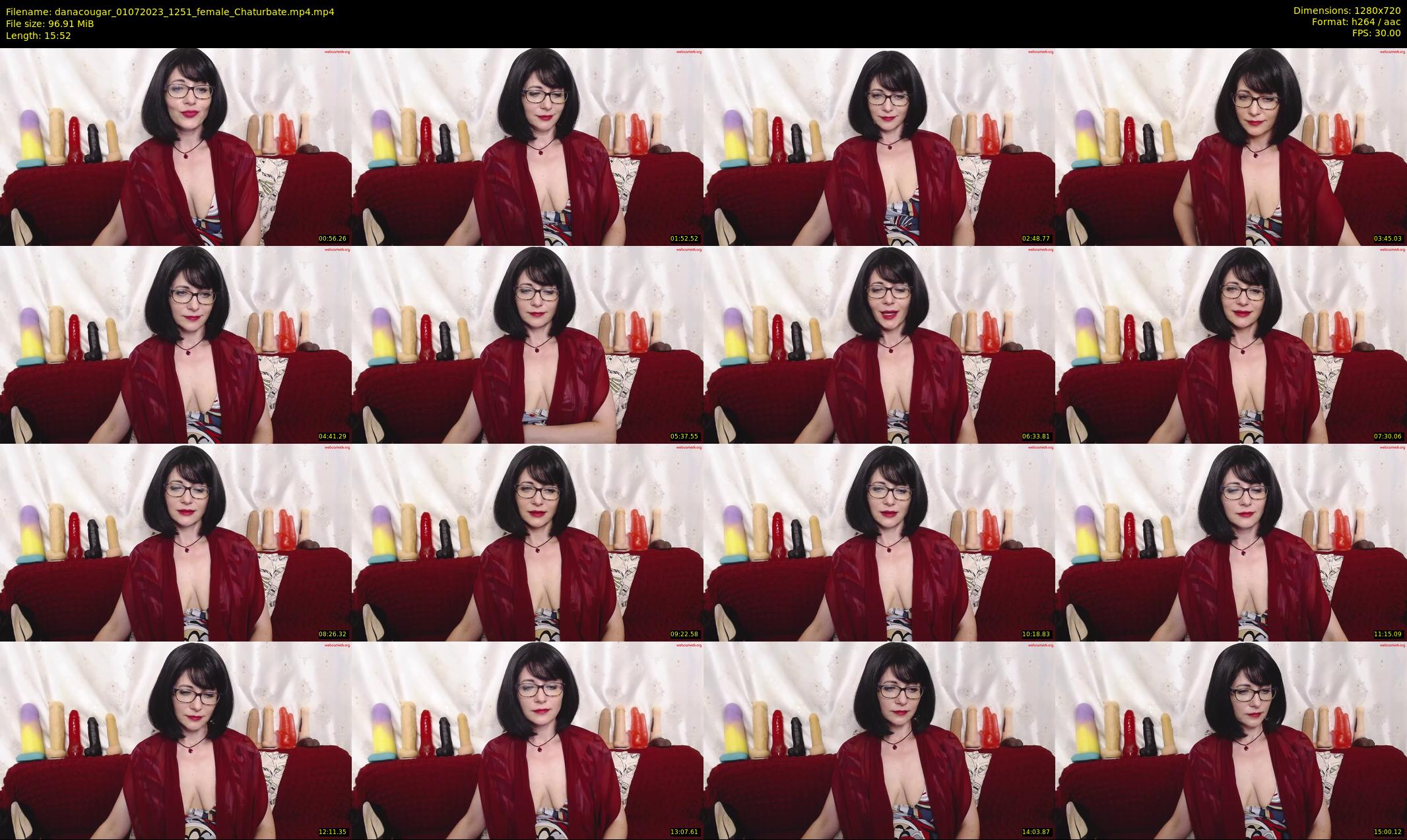 danacougar — 16 minute Chaturbate female cam show recording, 720p, Jul 1, 2023
