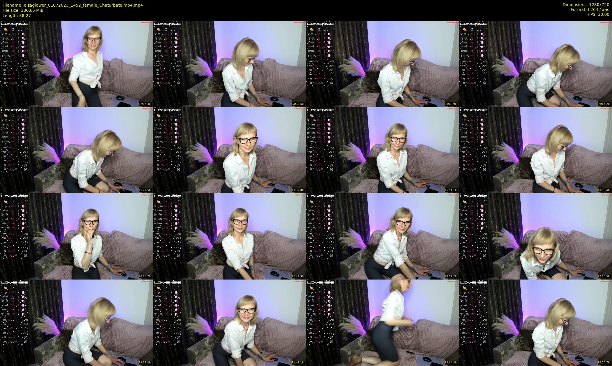 elzaglower — 39 minute Chaturbate female cam show recording, 720p, Jul 1, 2023