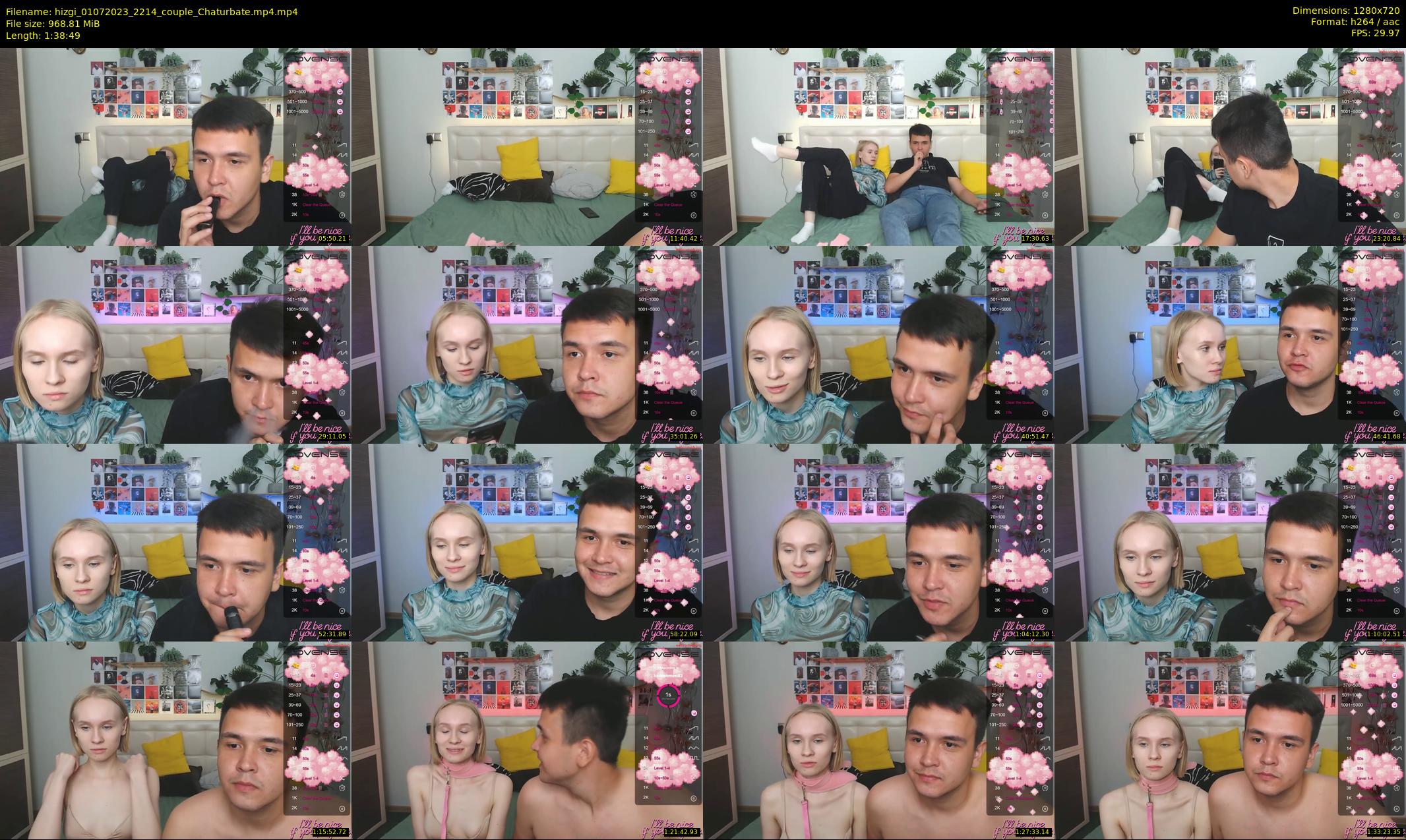 hizgi — 99 minute Chaturbate couple cam show recording, 720p, Jul 1, 2023