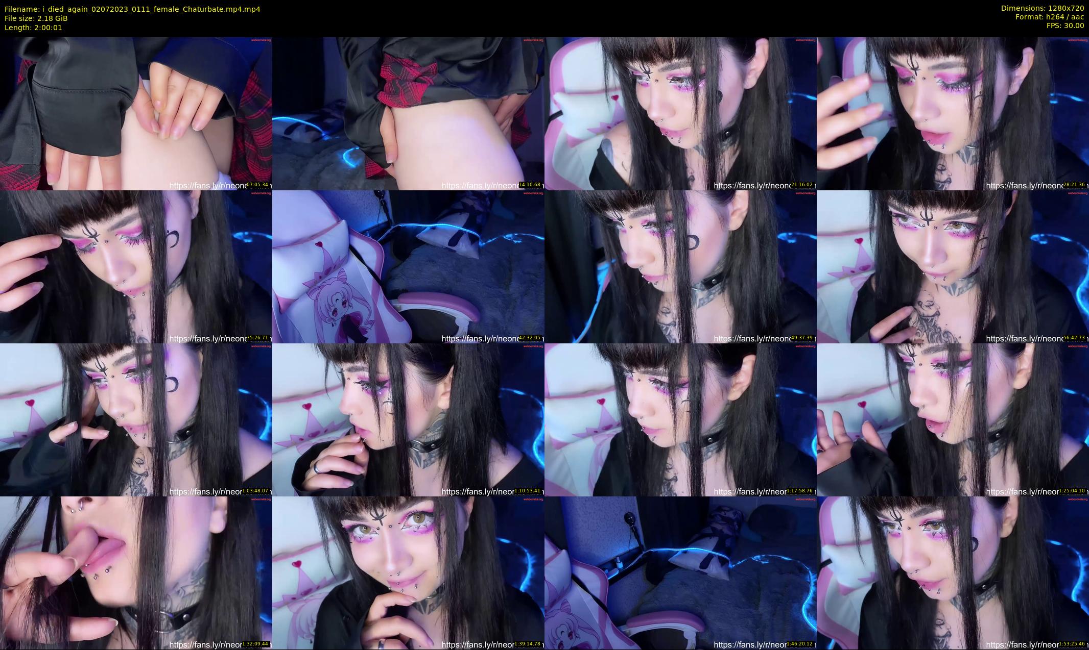 i_died_again — 121 minute Chaturbate female cam show recording, 720p, Jul 2, 2023