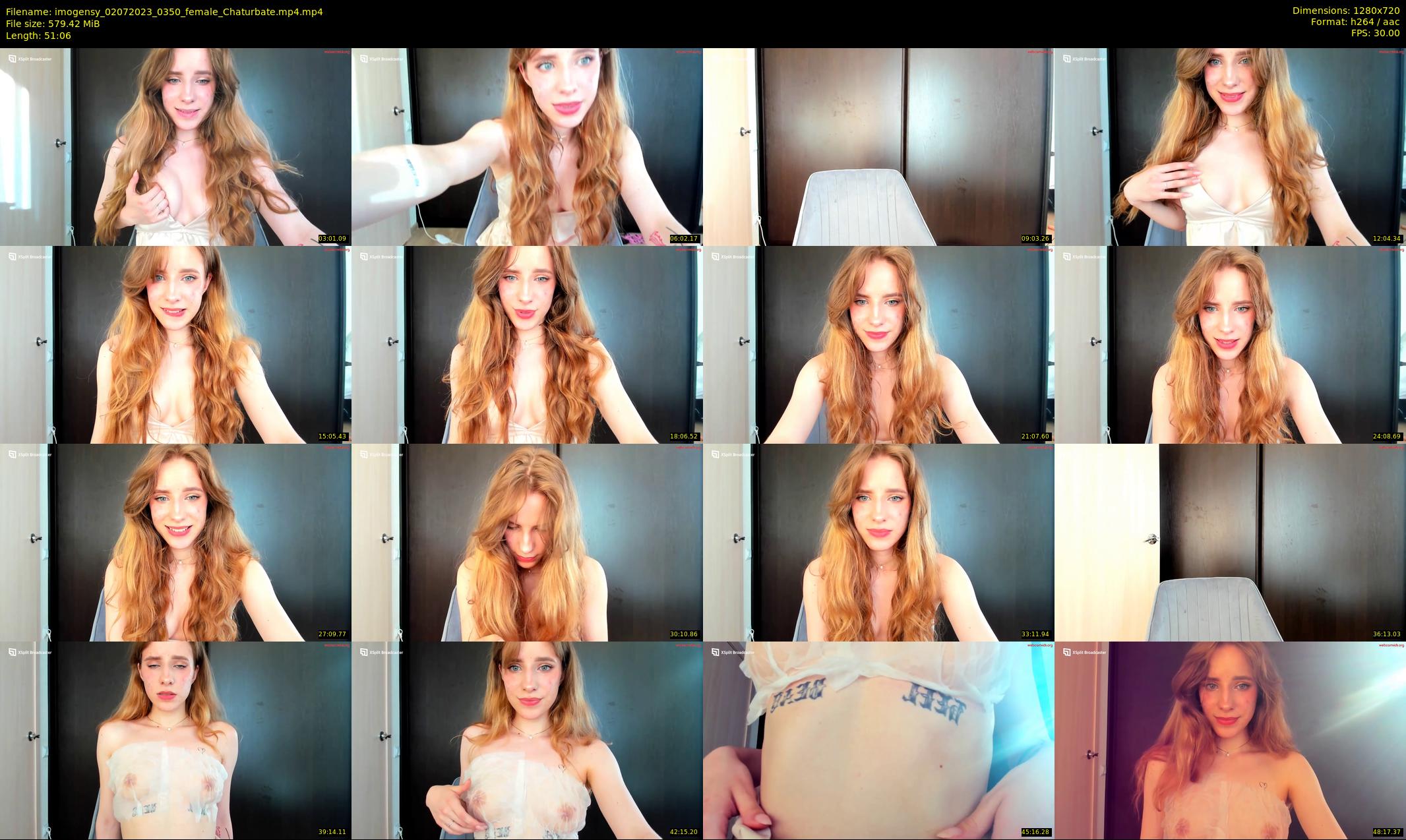 imogensy — 52 minute Chaturbate female cam show recording, 720p, Jul 2, 2023