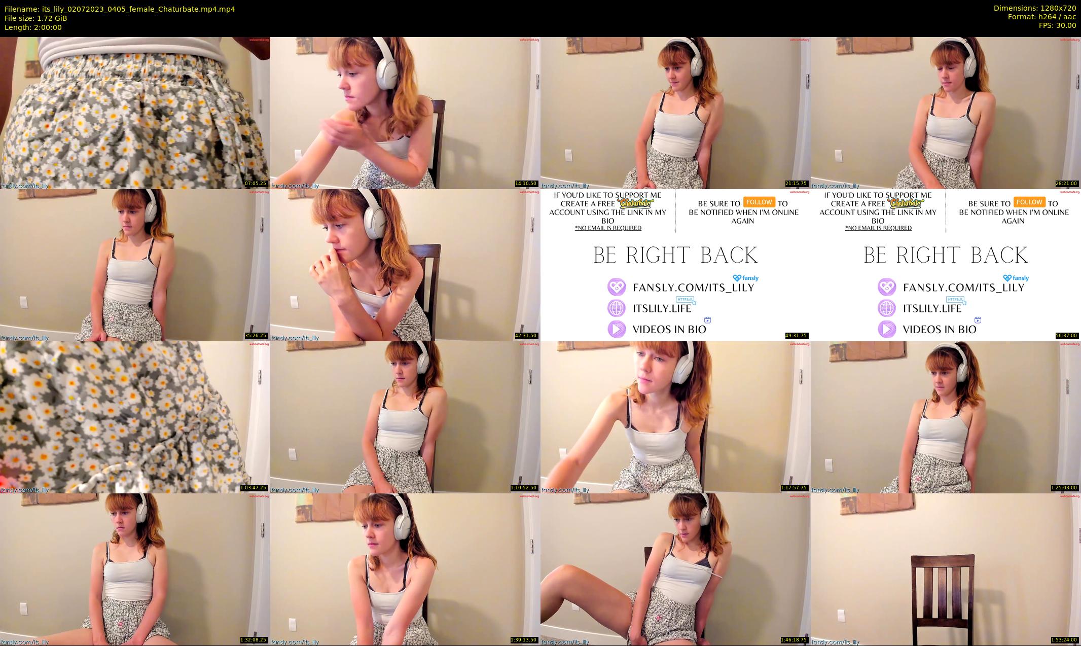 its_lily — 120 minute Chaturbate female cam show recording, 720p, Jul 2, 2023