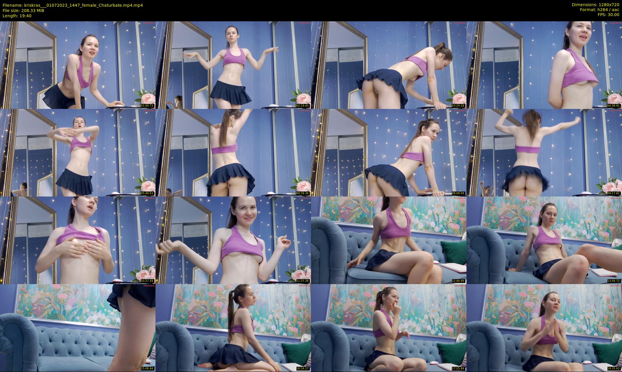 kriskras__ — 20 minute Chaturbate female cam show recording, 720p, Jul 1, 2023