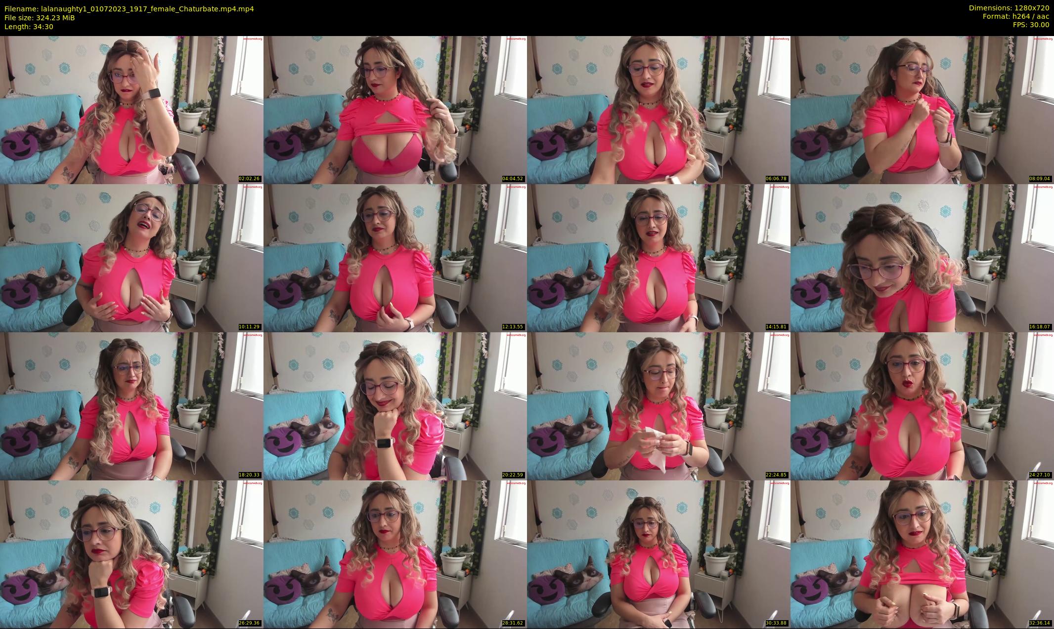 lalanaughty1 — 35 minute Chaturbate female cam show recording, 720p, Jul 1, 2023