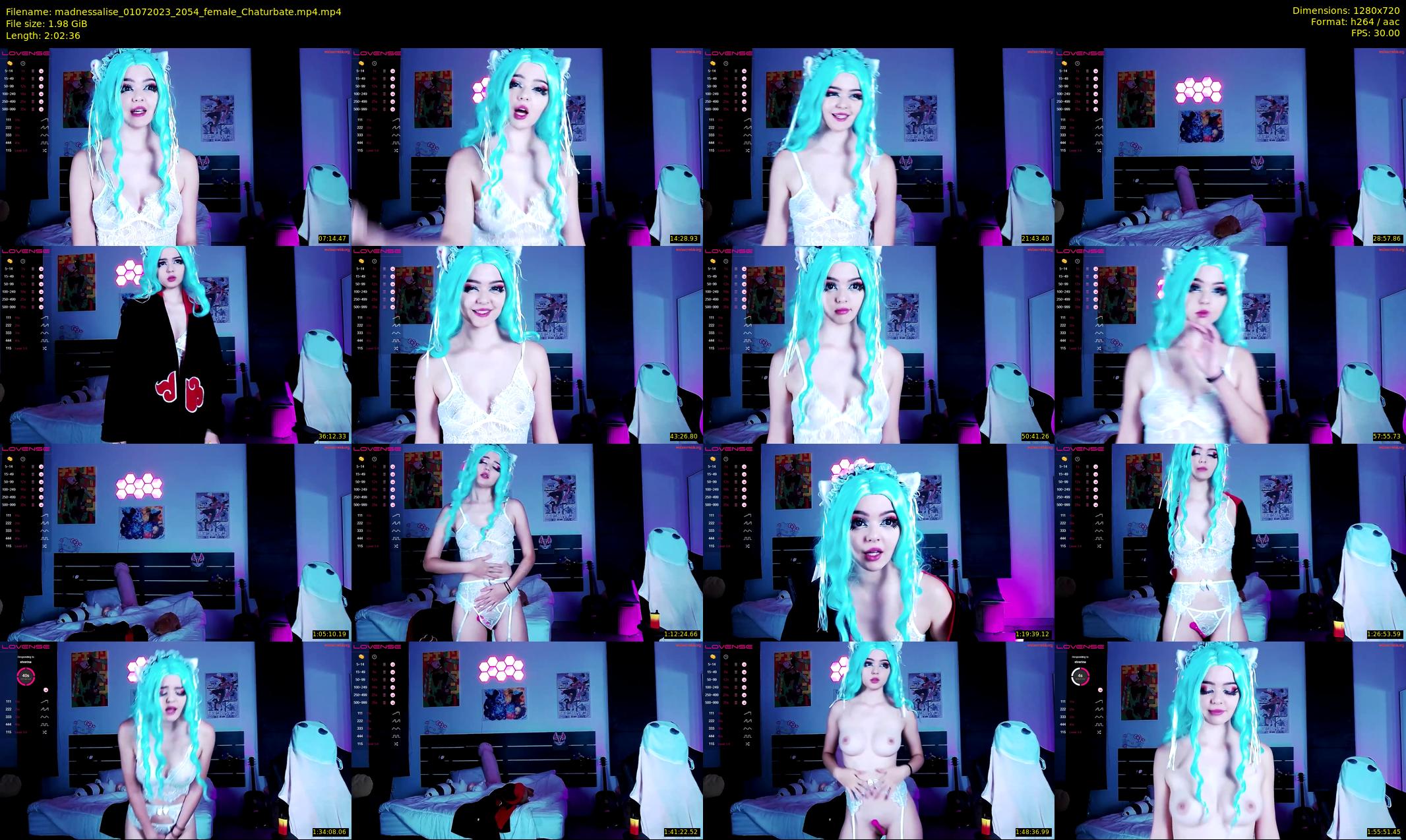 madnessalise — 123 minute Chaturbate female cam show recording, 720p, Jul 1, 2023