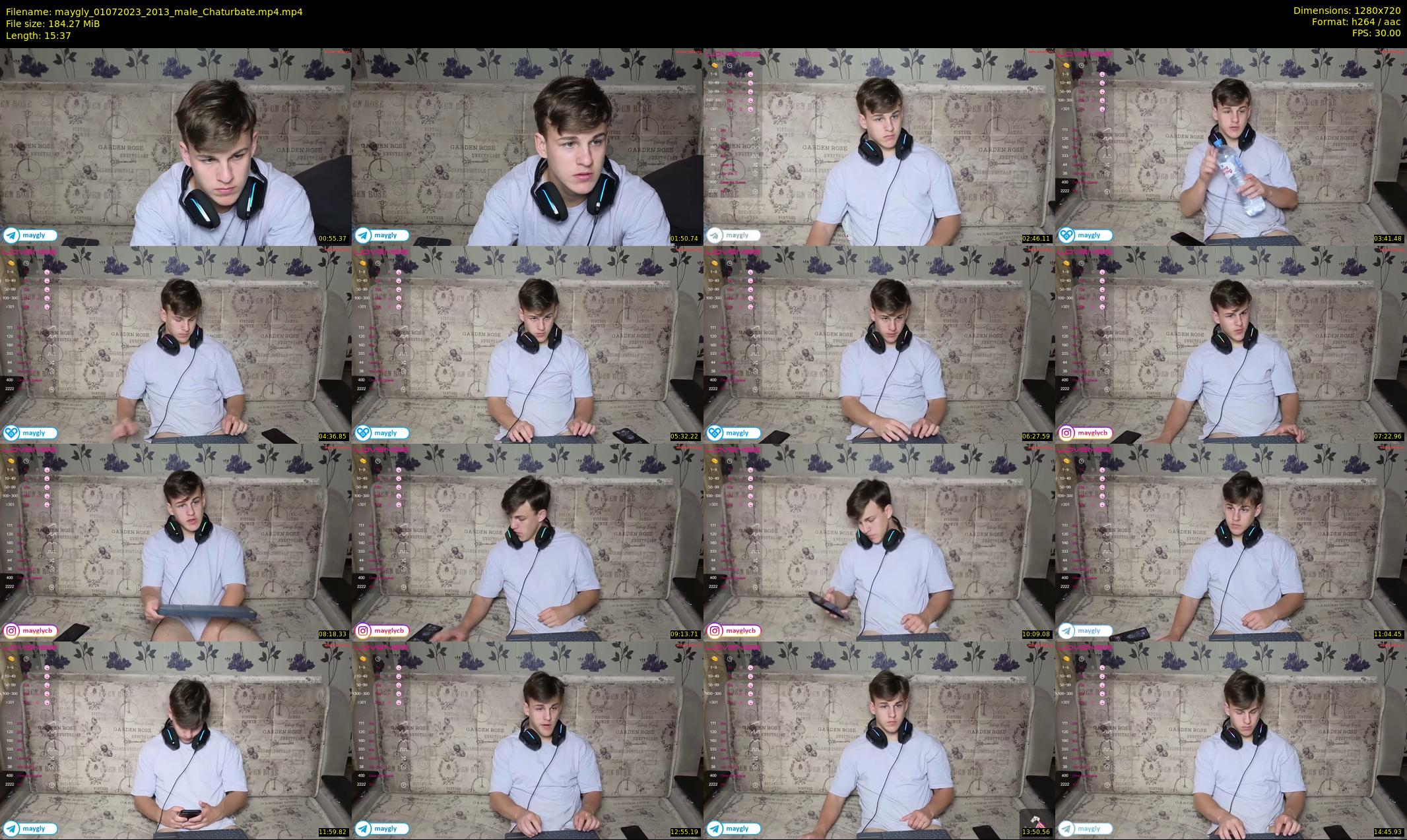 maygly — 16 minute Chaturbate male cam show recording, 720p, Jul 1, 2023