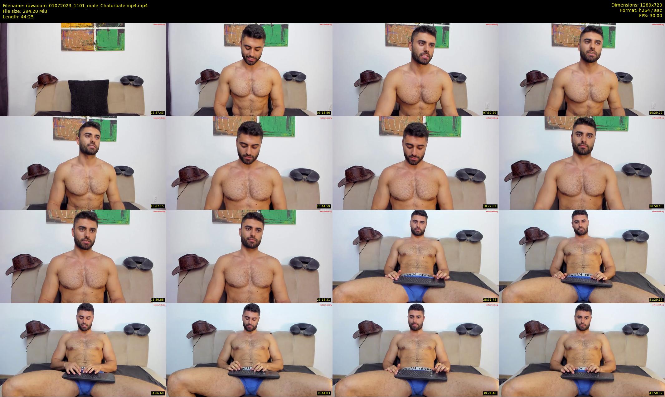 rawadam — 45 minute Chaturbate male cam show recording, 720p, Jul 1, 2023