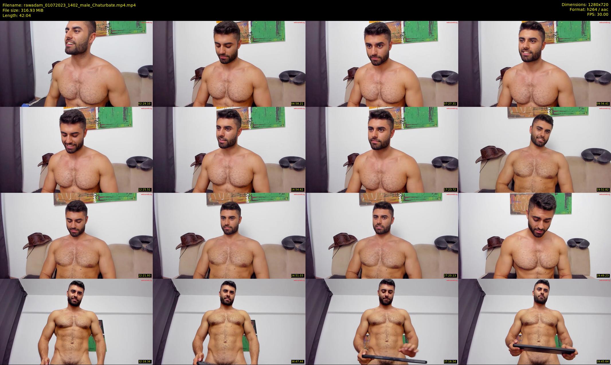 rawadam — 43 minute Chaturbate male cam show recording, 720p, Jul 1, 2023