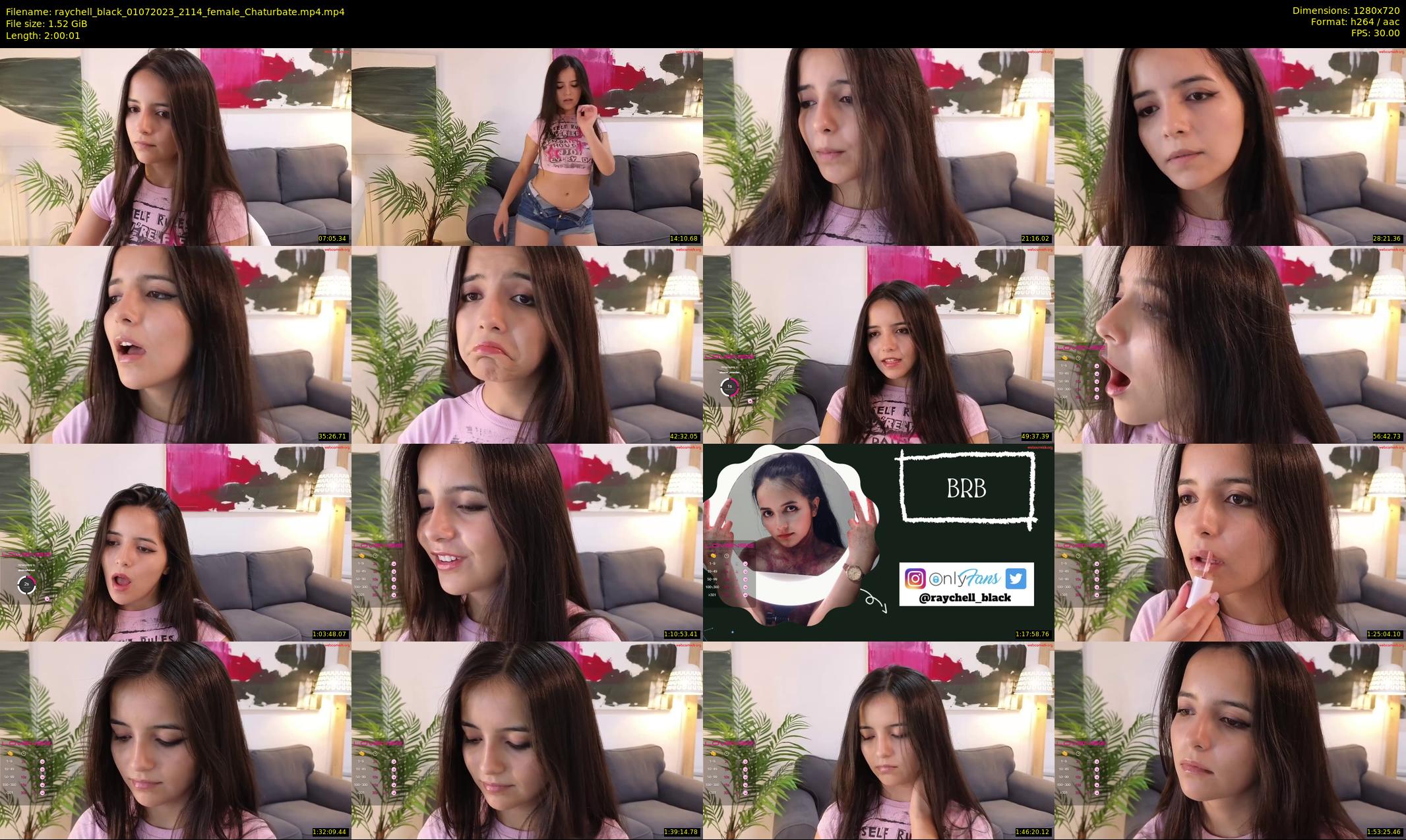 raychell_black — 121 minute Chaturbate female cam show recording, 720p, Jul 1, 2023