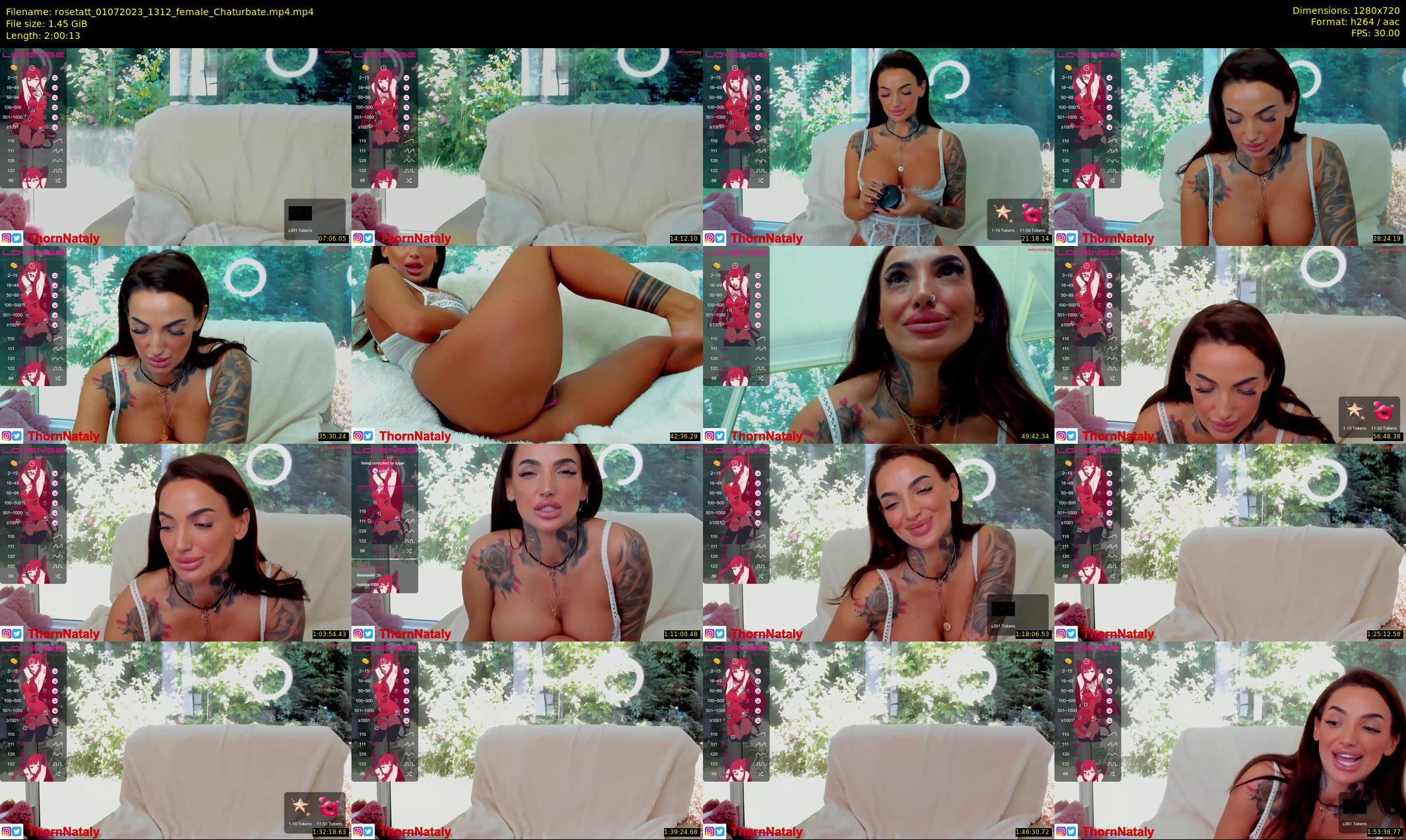 rosetatt — 121 minute Chaturbate female cam show recording, 720p, Jul 1, 2023
