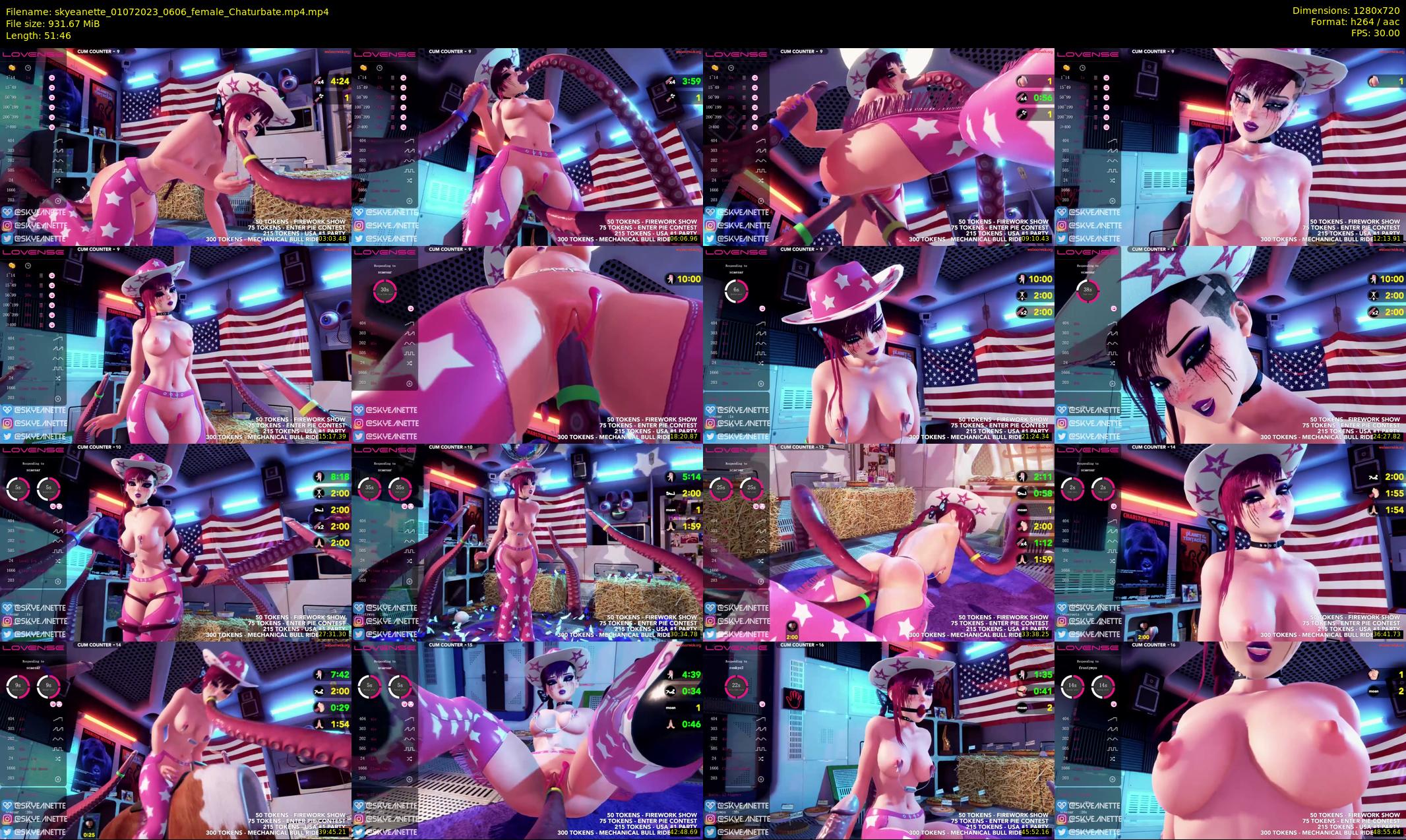 skyeanette — 52 minute Chaturbate female cam show recording, 720p, Jul 1, 2023