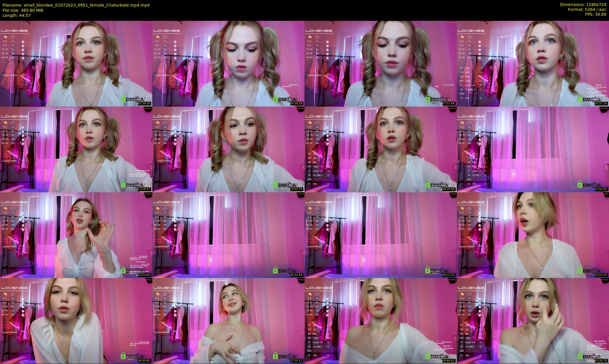small_blondee — 45 minute Chaturbate female cam show recording, 720p, Jul 1, 2023