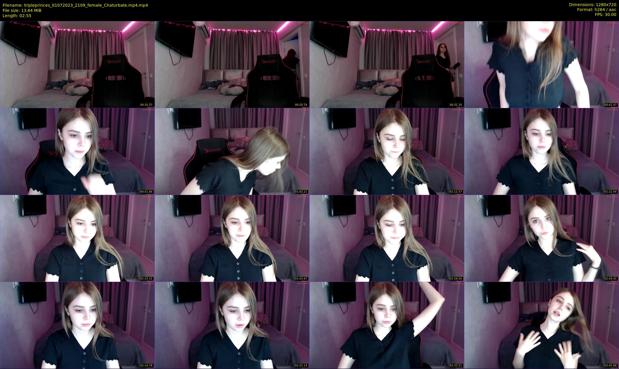 tripleprinces — 3 minute Chaturbate female cam show recording, 720p, Jul 1, 2023