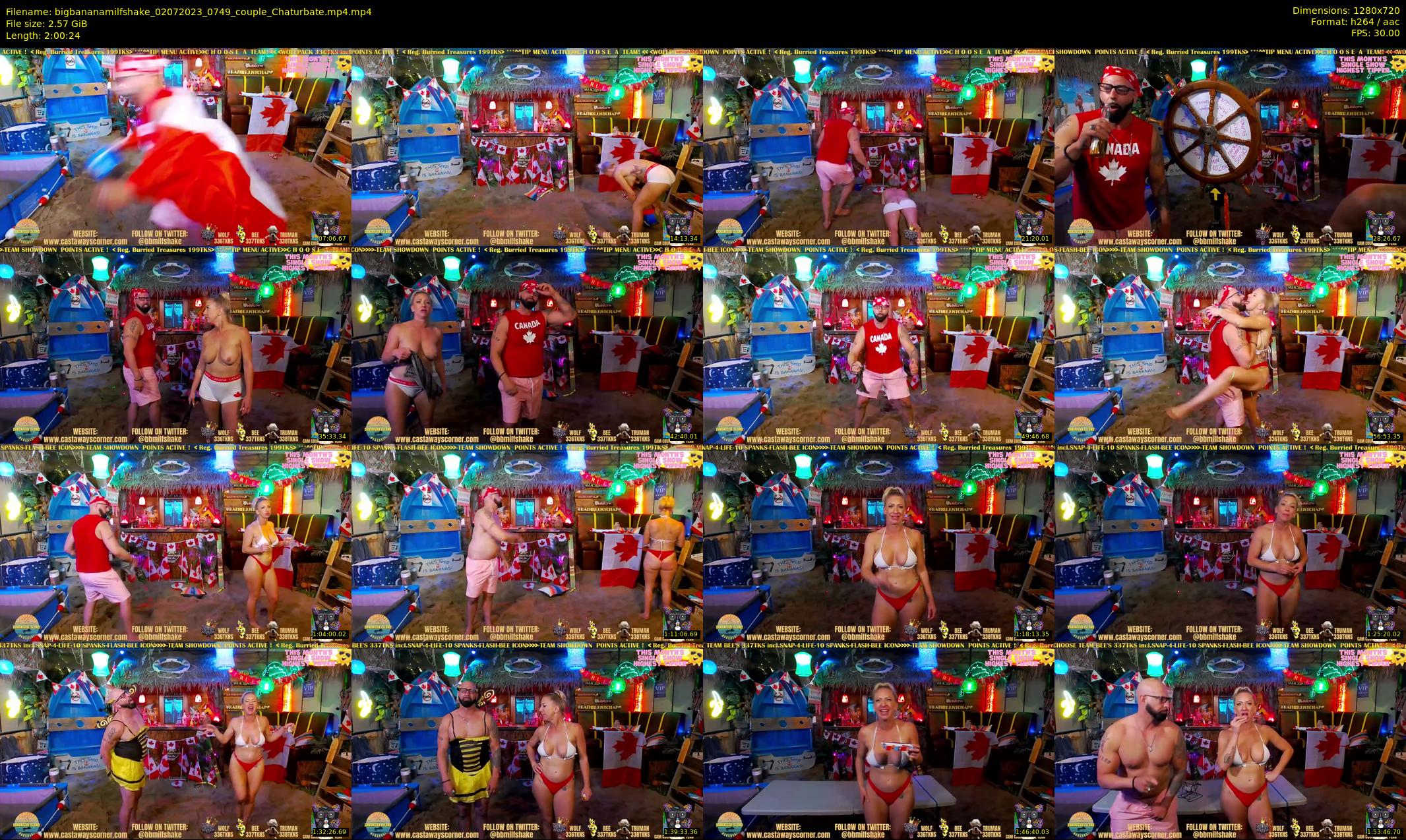 bigbananamilfshake — 121 minute Chaturbate couple cam show recording, 720p, Jul 2, 2023