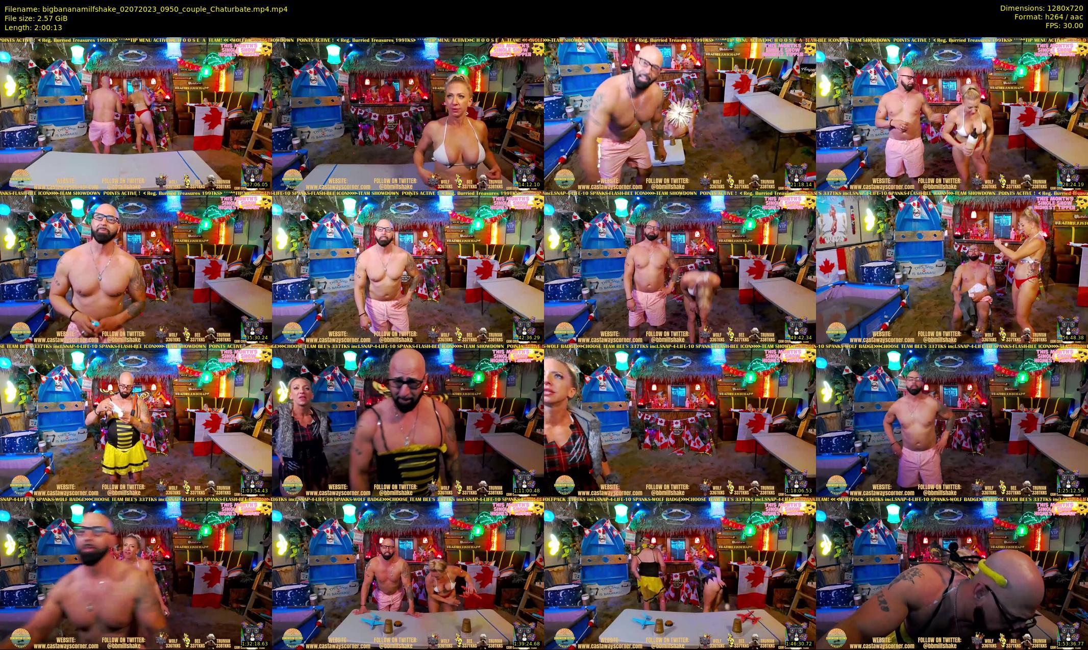 bigbananamilfshake — 121 minute Chaturbate couple cam show recording, 720p, Jul 2, 2023