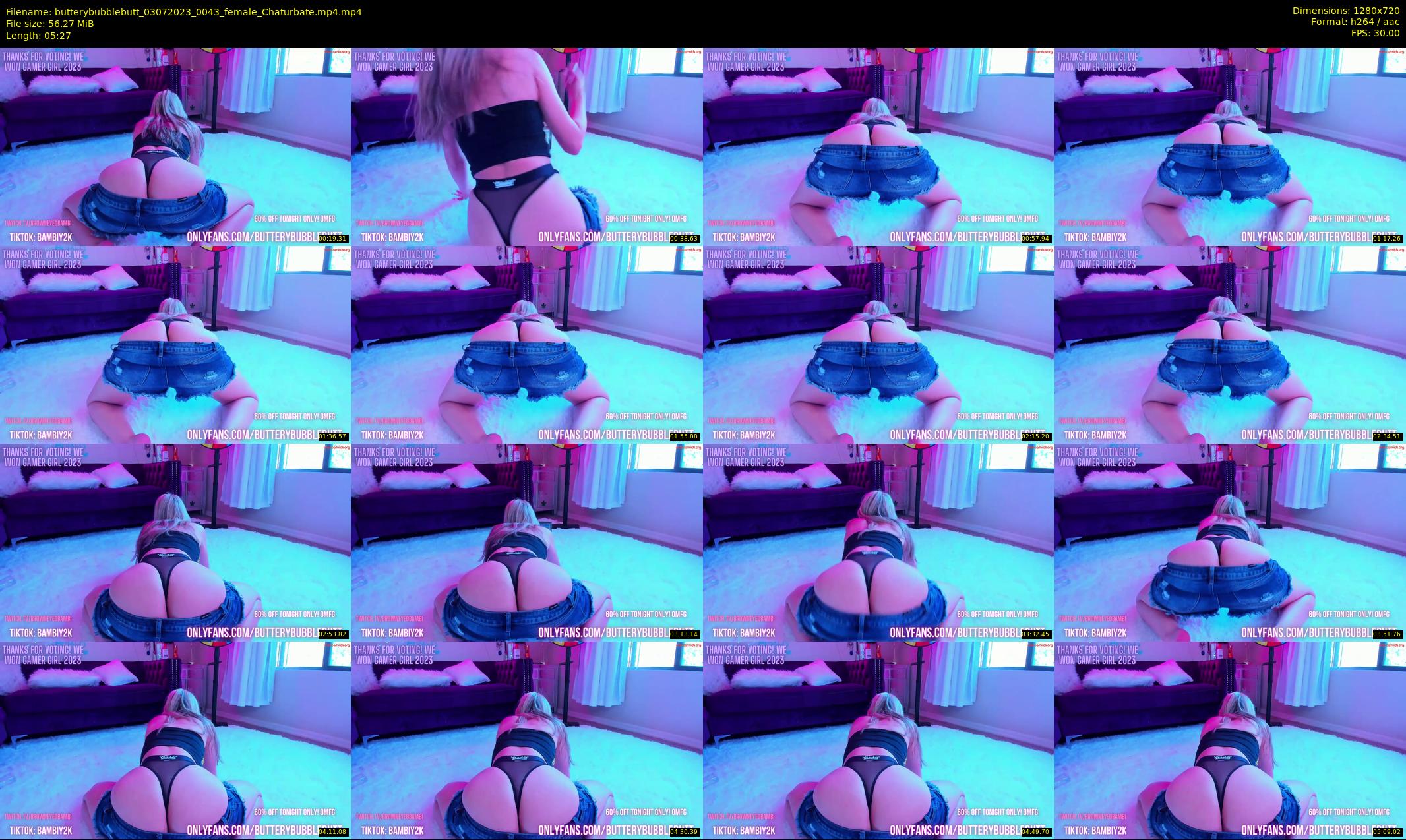 butterybubblebutt — 6 minute Chaturbate couple cam show recording, 720p, Jul 3, 2023