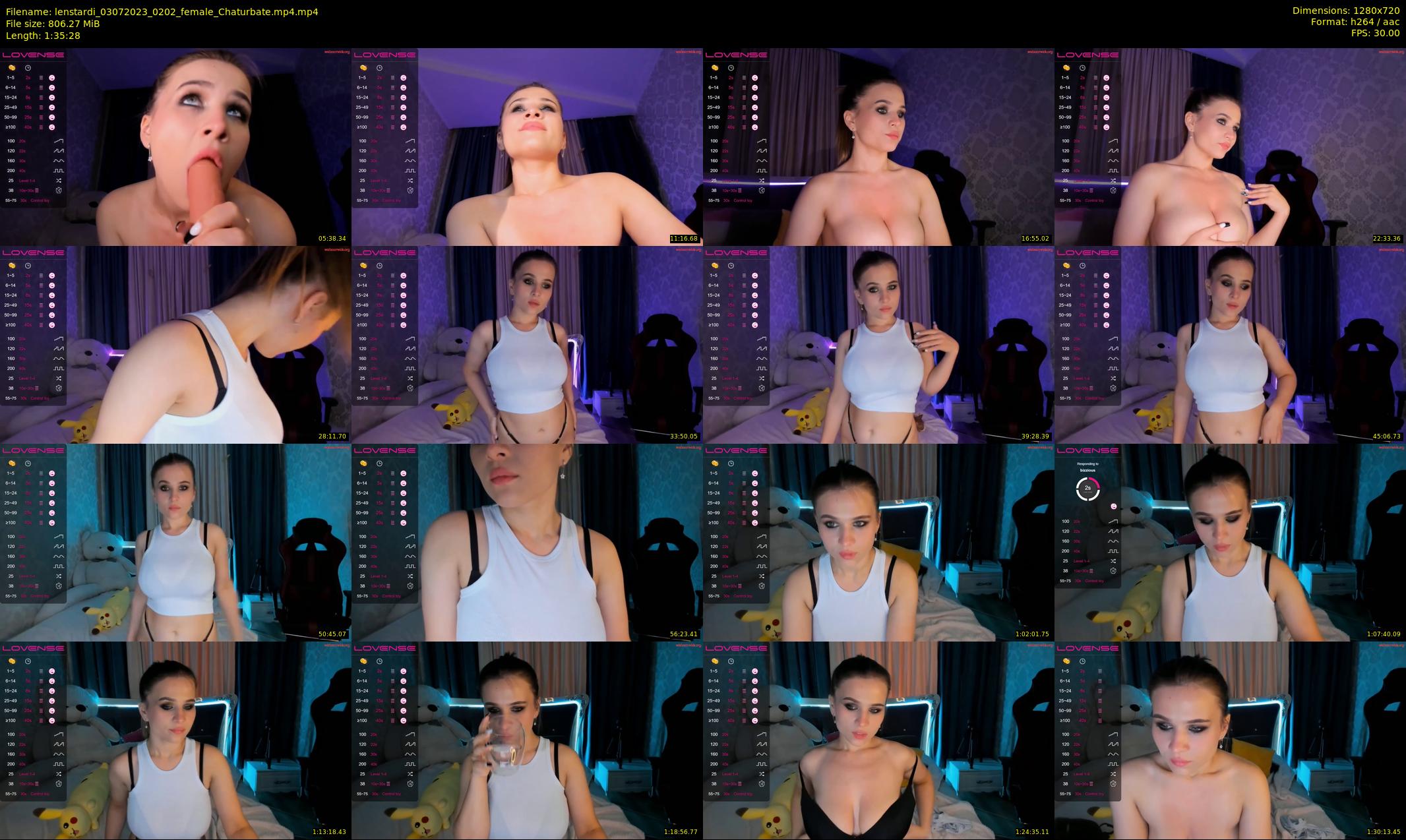 lenstardi — 96 minute Chaturbate female cam show recording, 720p, Jul 3, 2023