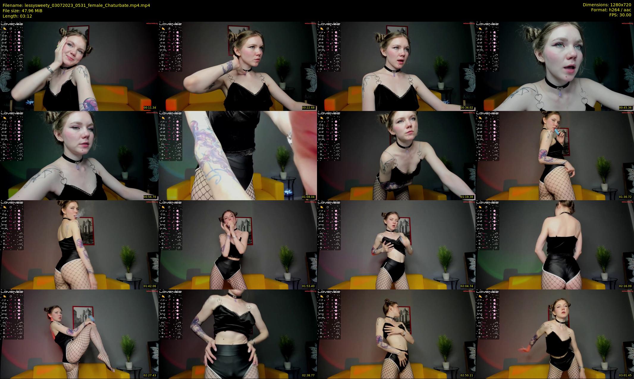 lessysweety — 4 minute Chaturbate female cam show recording, 720p, Jul 3, 2023