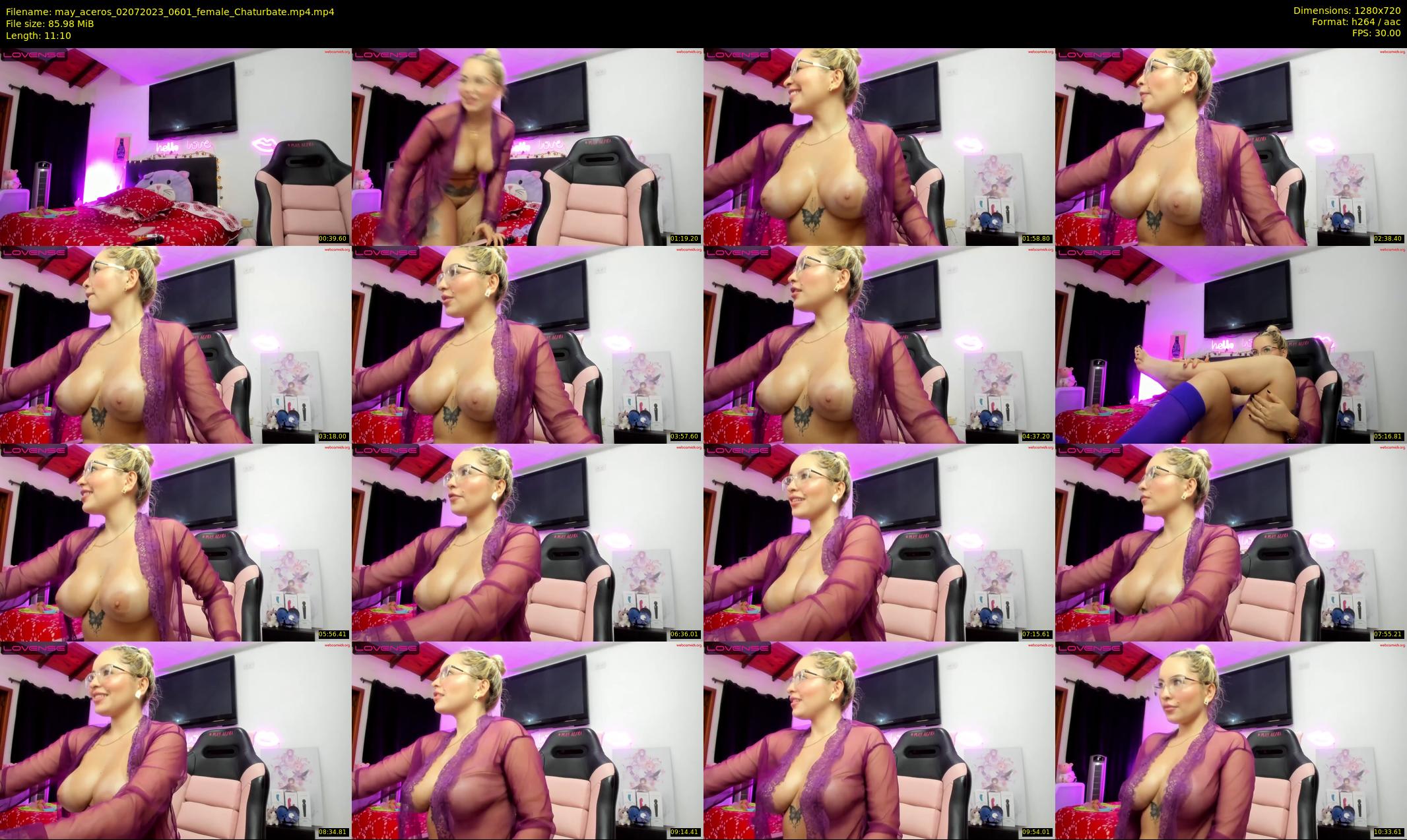 may_aceros — 12 minute Chaturbate female cam show recording, 720p, Jul 2, 2023