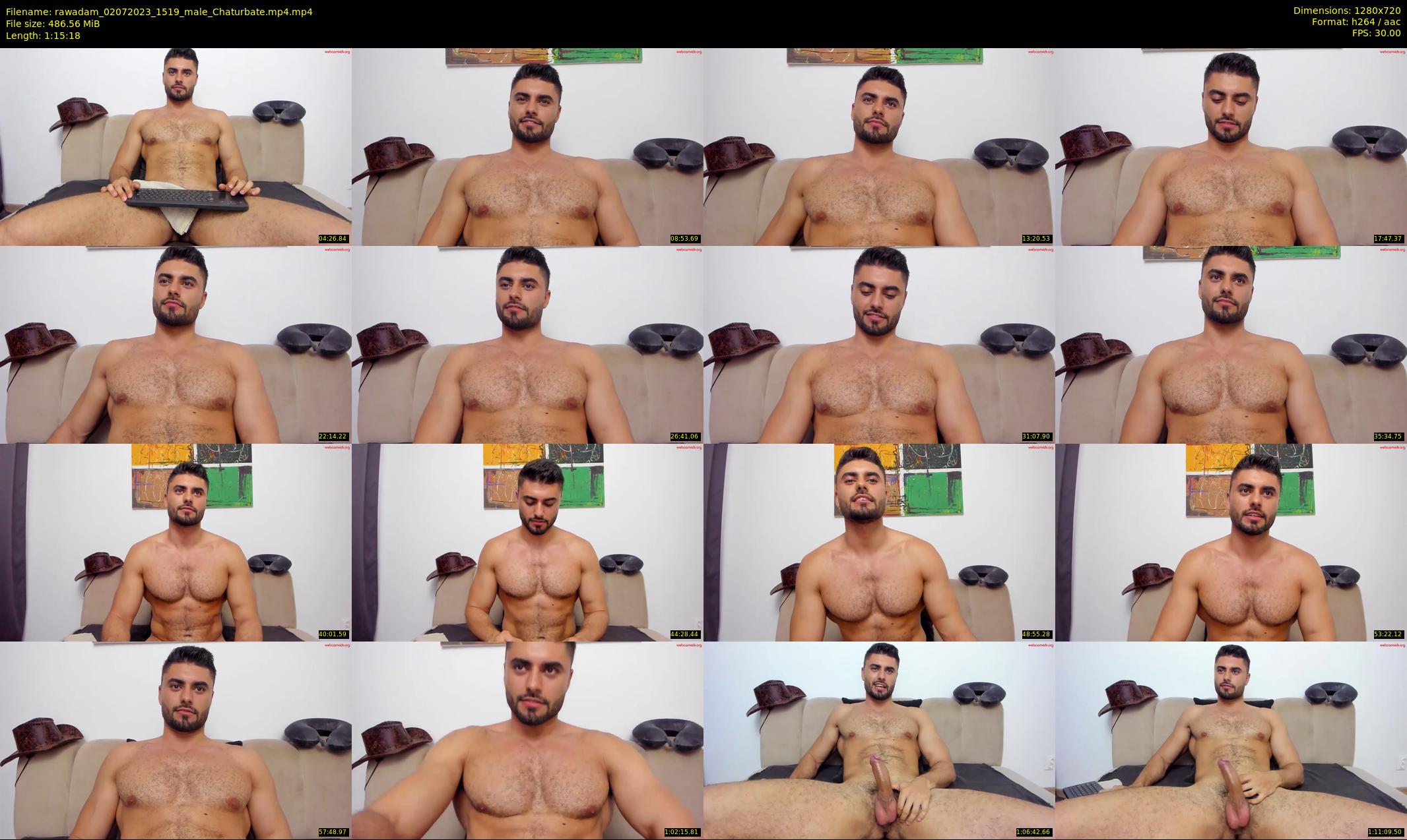 rawadam — 76 minute Chaturbate male cam show recording, 720p, Jul 2, 2023