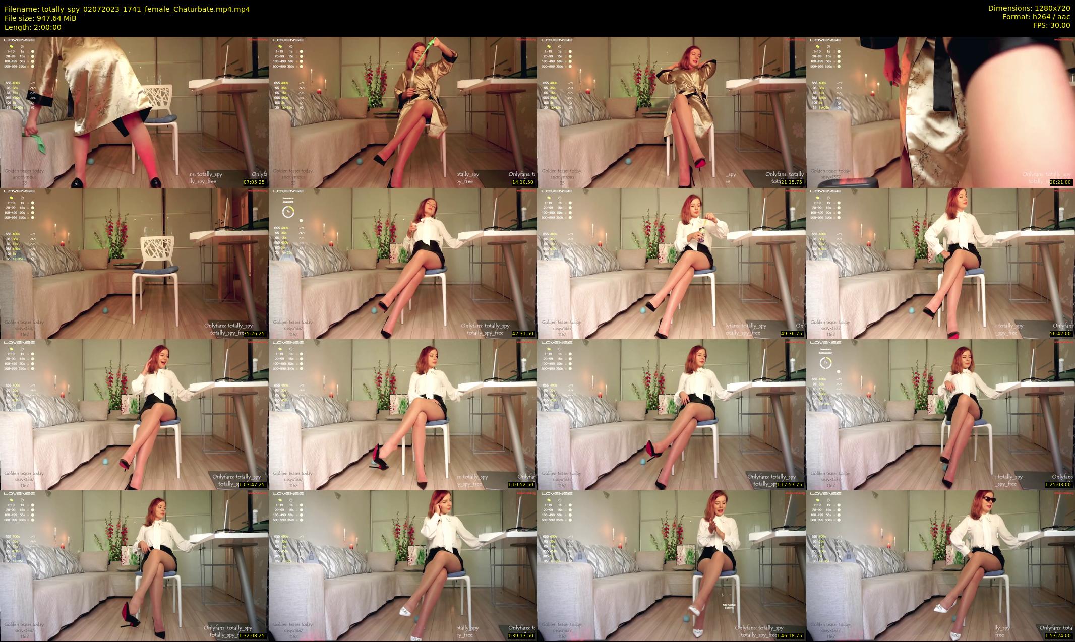 totally_spy — 120 minute Chaturbate female cam show recording, 720p, Jul 2, 2023