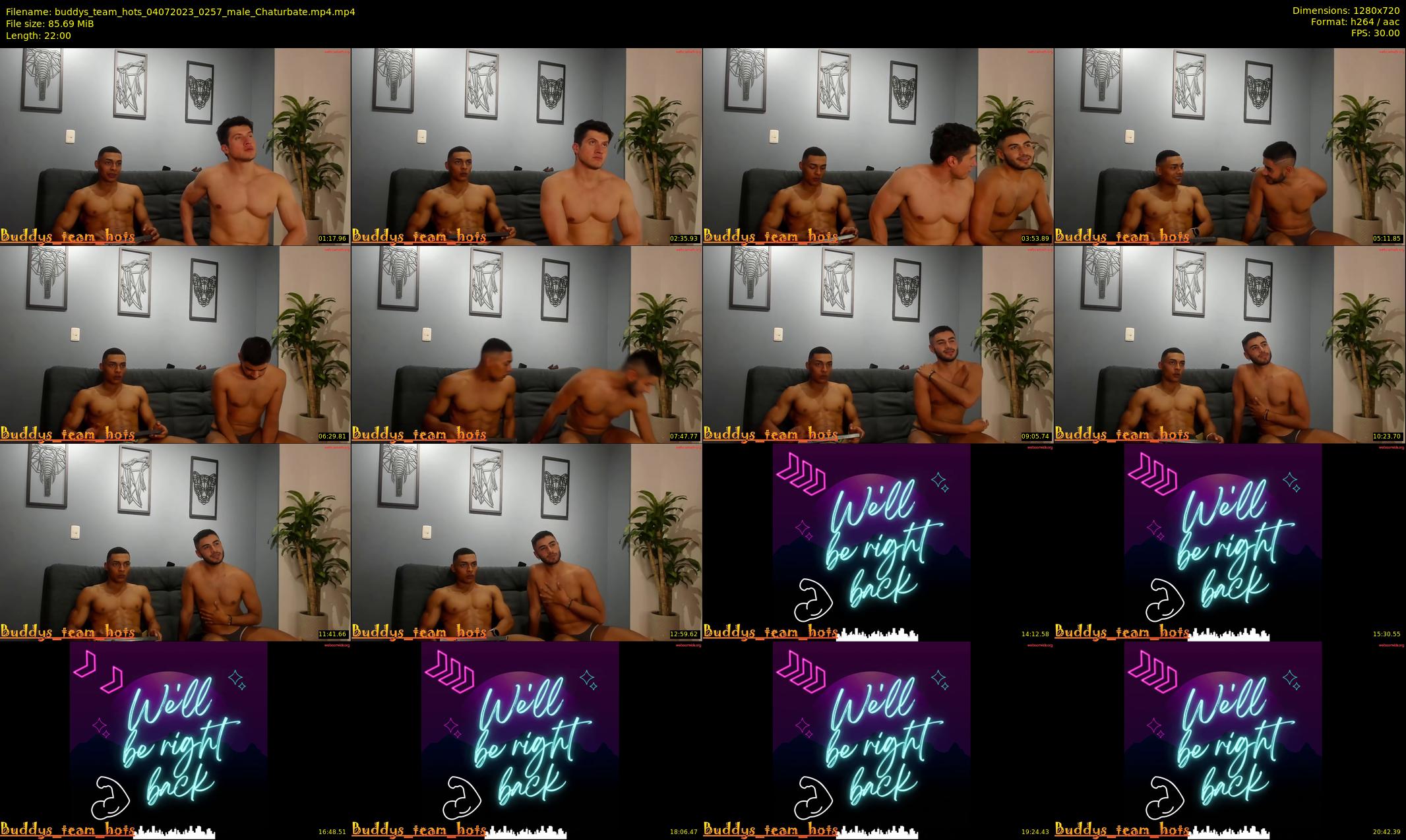 buddys_team_hots — 22 minute Chaturbate couple cam show recording, 720p, Jul 4, 2023