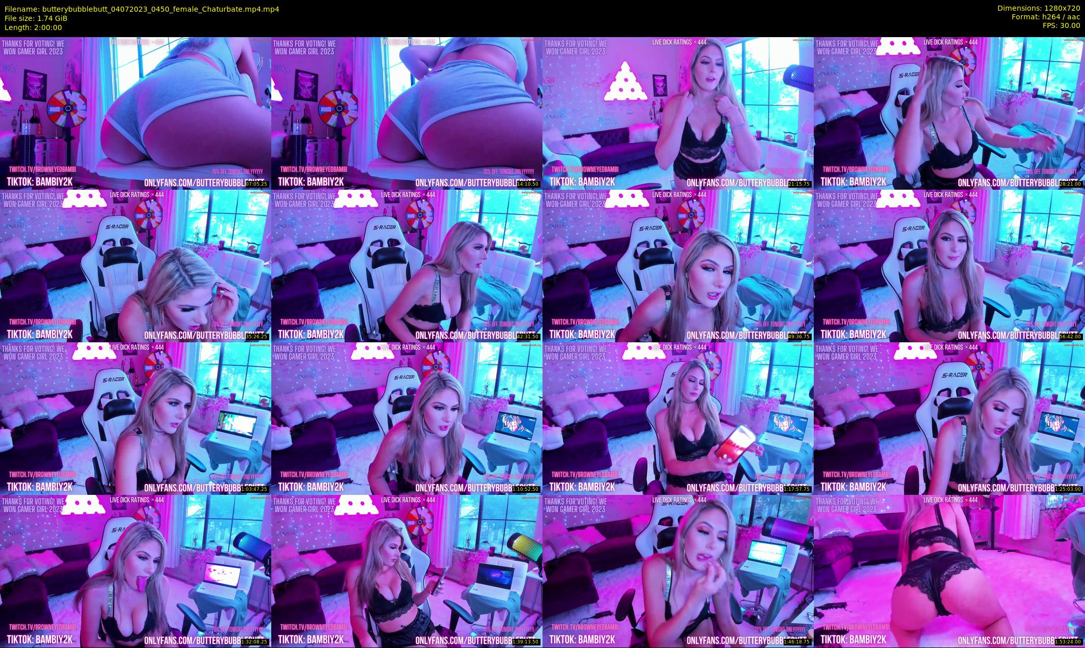 butterybubblebutt — 120 minute Chaturbate couple cam show recording, 720p, Jul 4, 2023