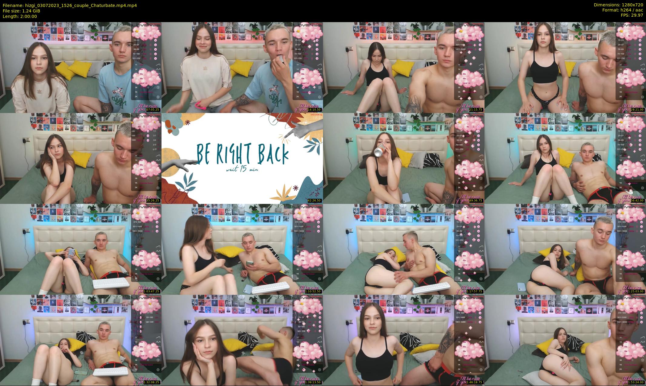 hizgi — 120 minute Chaturbate couple cam show recording, 720p, Jul 3, 2023