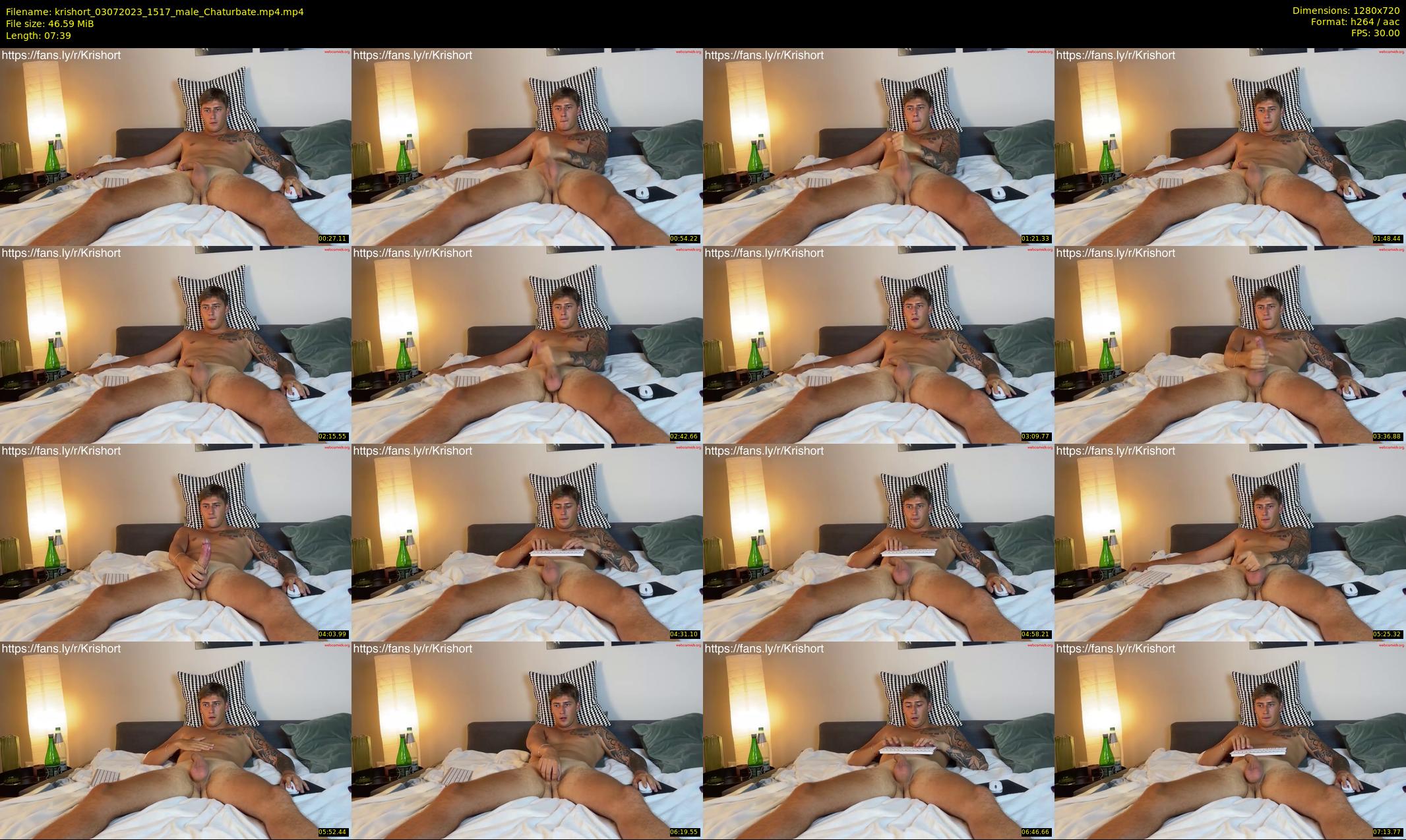 krishort — 8 minute Chaturbate male cam show recording, 720p, Jul 3, 2023