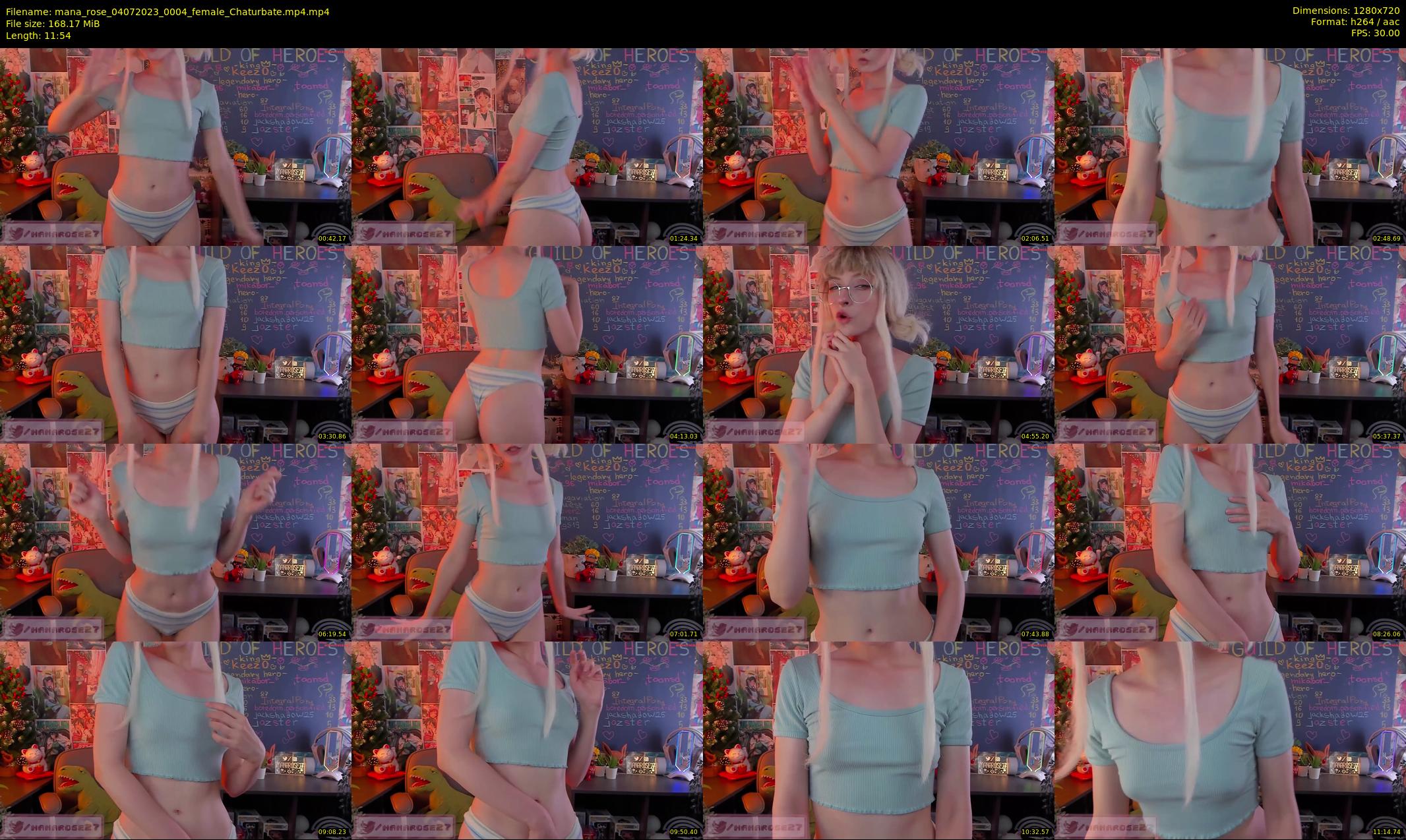 mana_rose — 12 minute Chaturbate female cam show recording, 720p, Jul 4, 2023