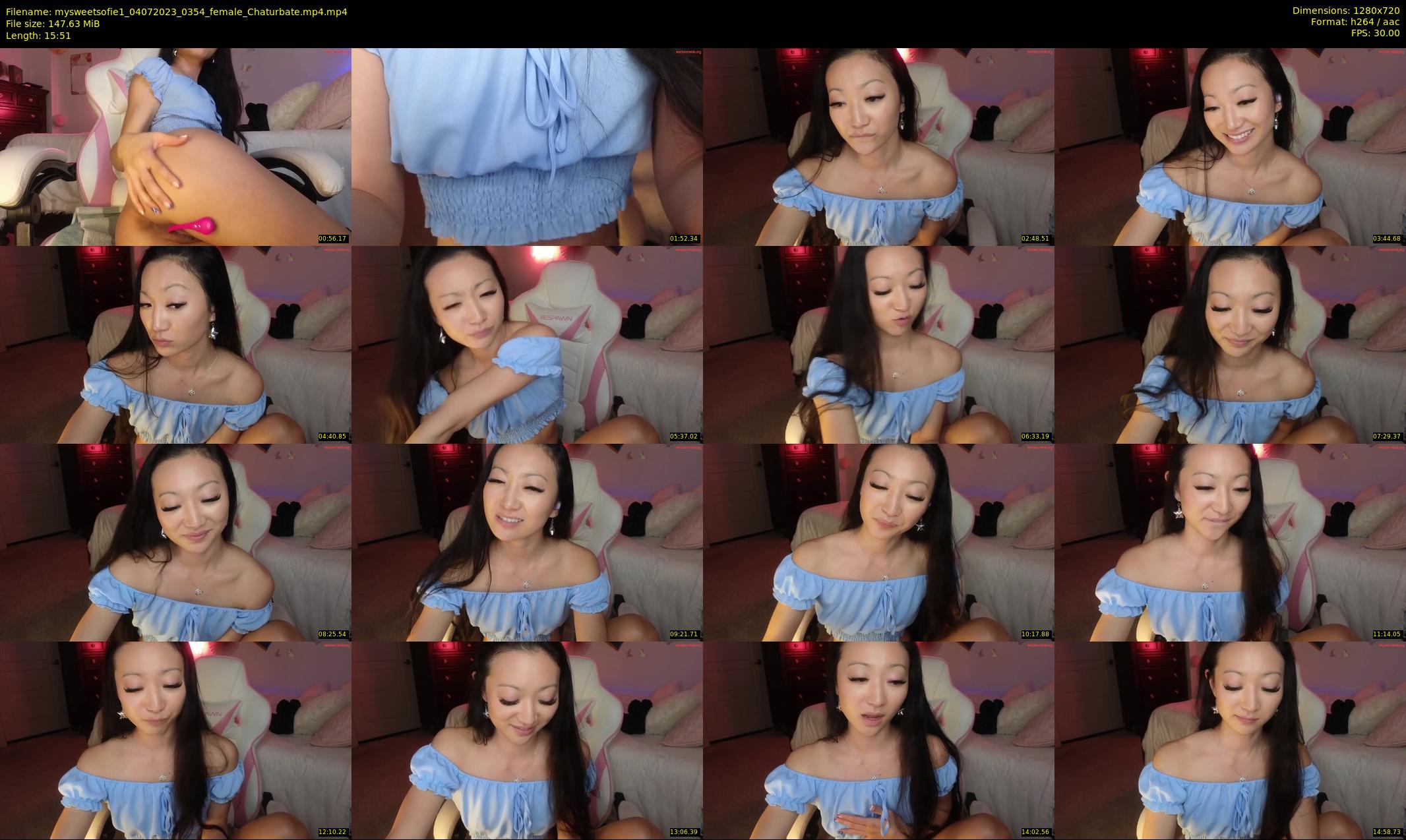 mysweetsofie1 — 16 minute Chaturbate female cam show recording, 720p, Jul 4, 2023