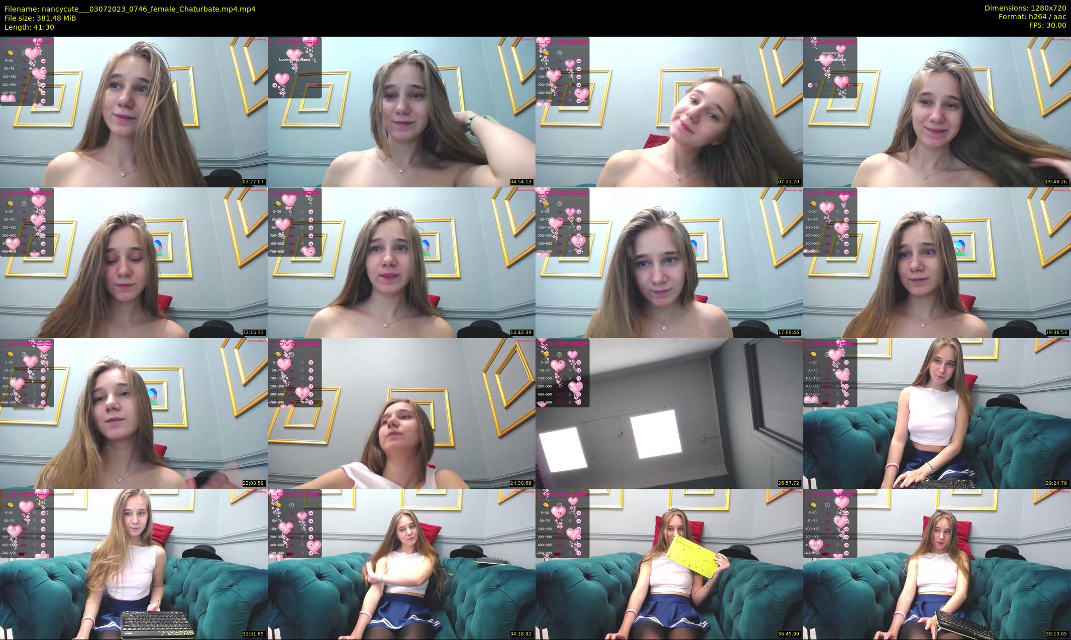 nancycute__ — 42 minute Chaturbate female cam show recording, 720p, Jul 3, 2023