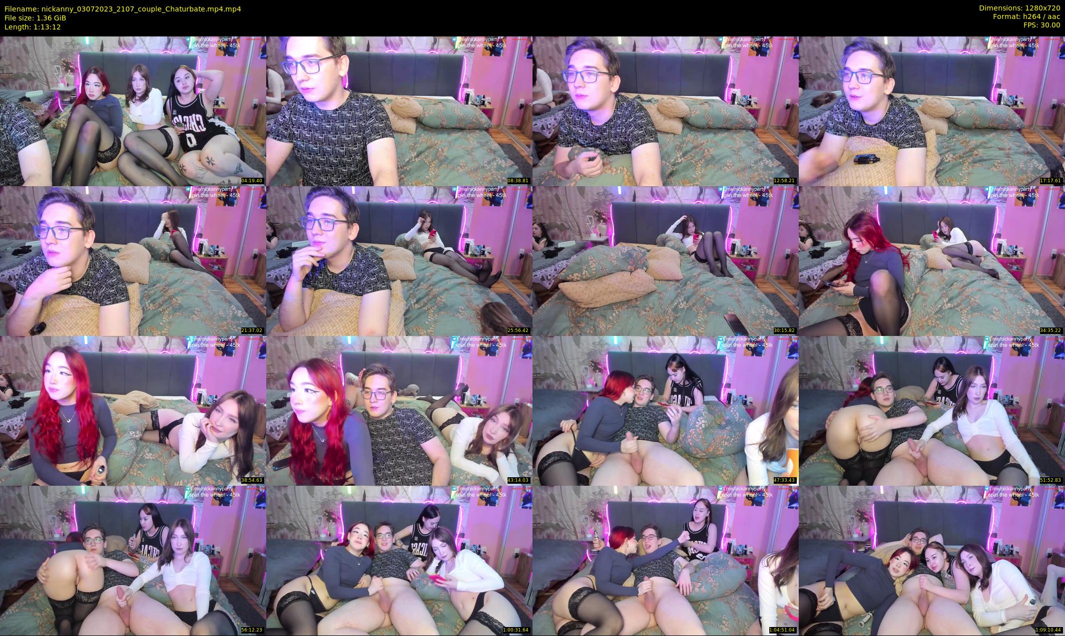 nickanny — 74 minute Chaturbate couple cam show recording, 720p, Jul 3, 2023