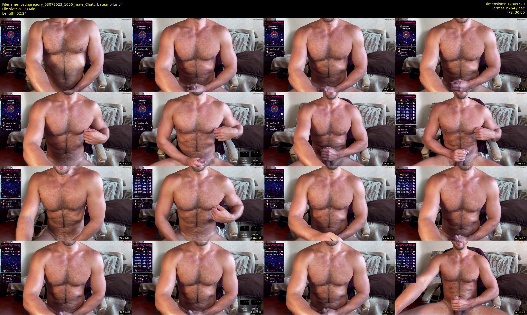 ostingregory — 3 minute Chaturbate male cam show recording, 720p, Jul 3, 2023