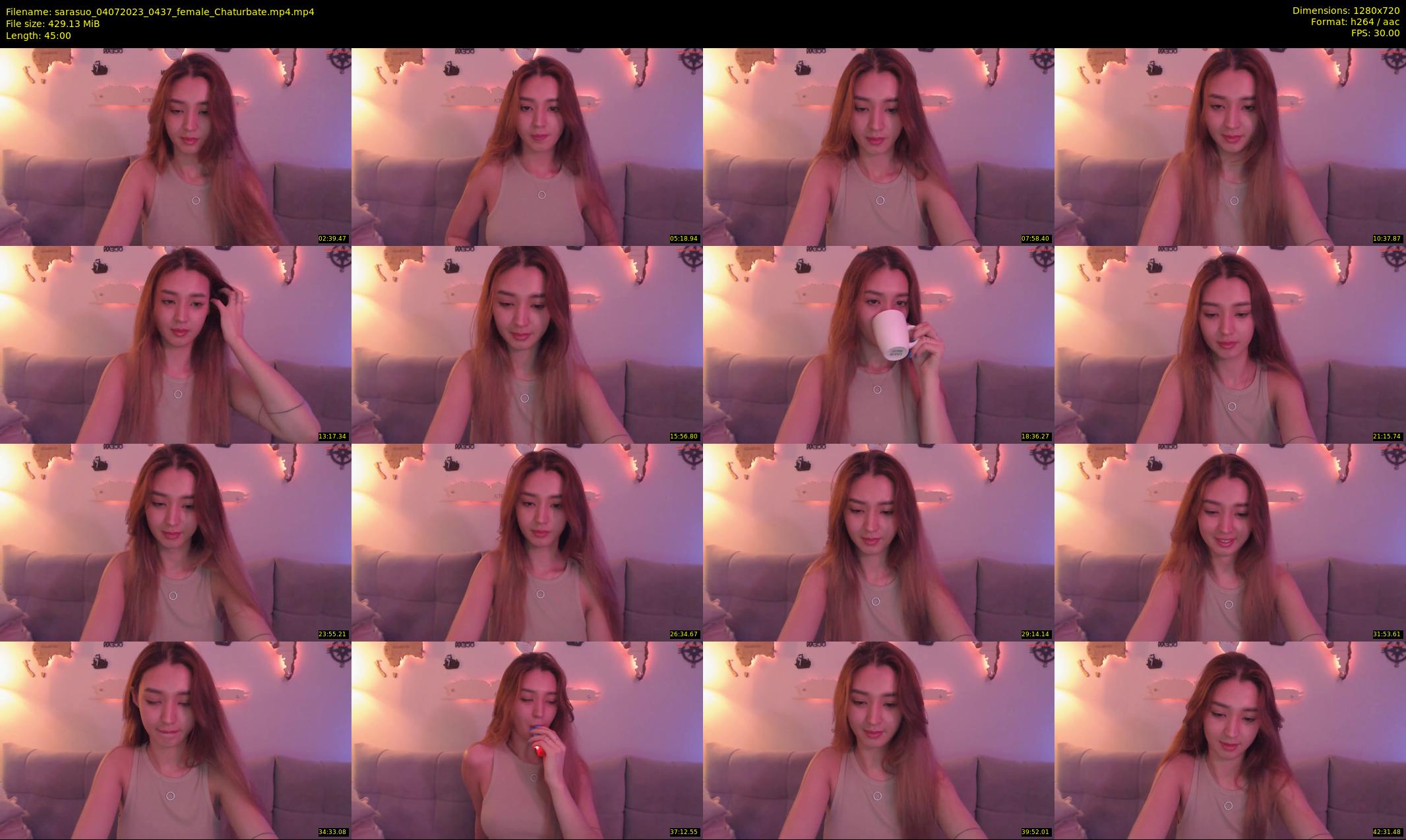 sarasuo — 45 minute Chaturbate female cam show recording, 720p, Jul 4, 2023