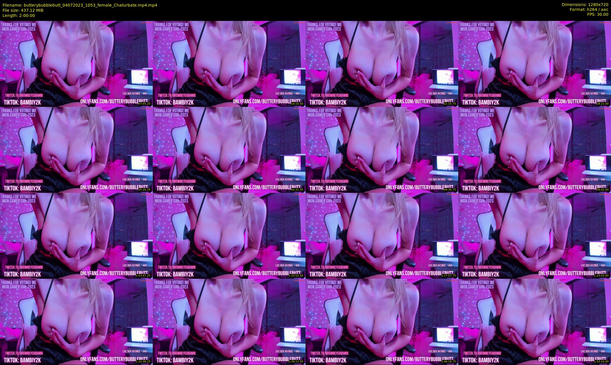 butterybubblebutt — 120 minute Chaturbate couple cam show recording, 720p, Jul 4, 2023
