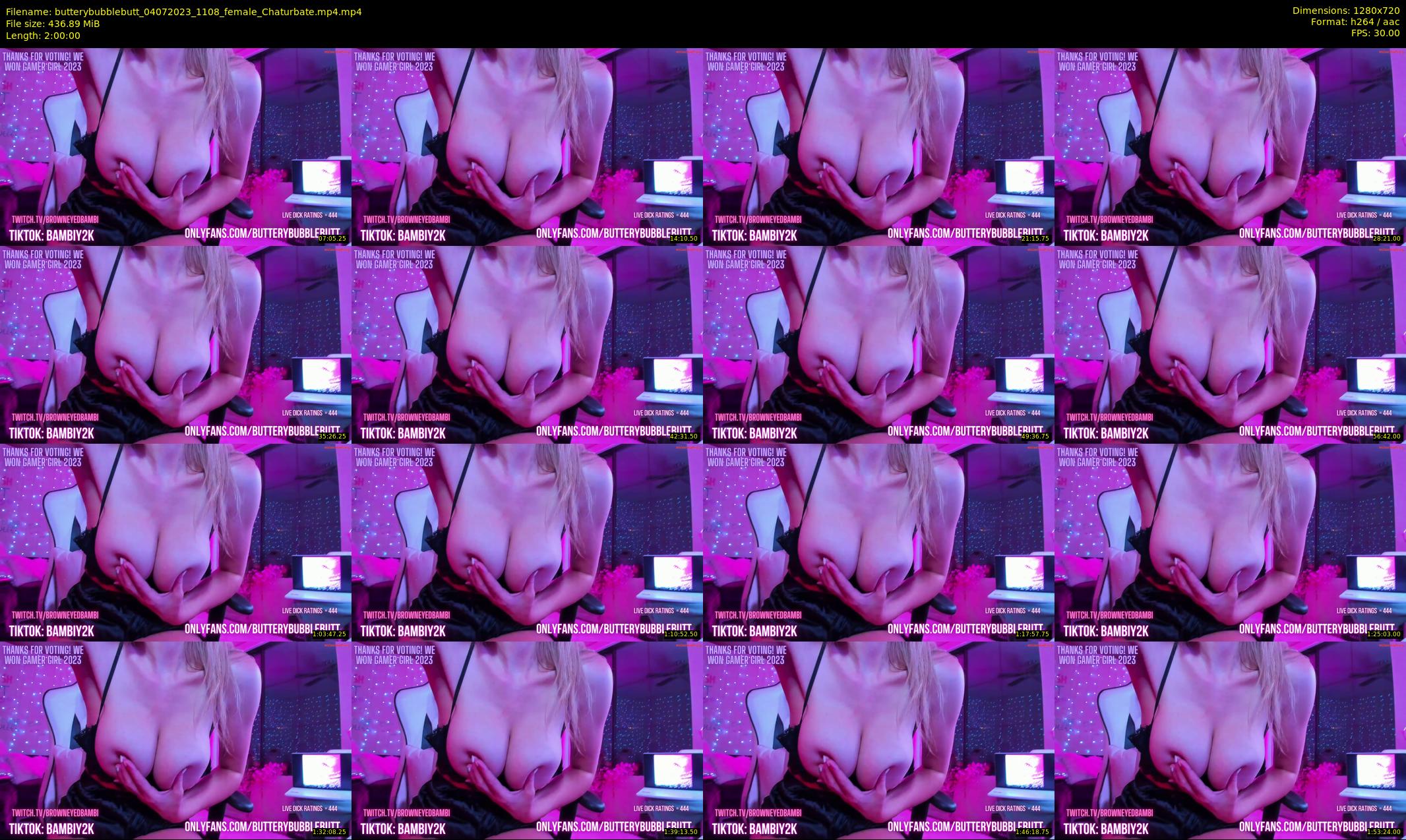 butterybubblebutt — 120 minute Chaturbate couple cam show recording, 720p, Jul 4, 2023