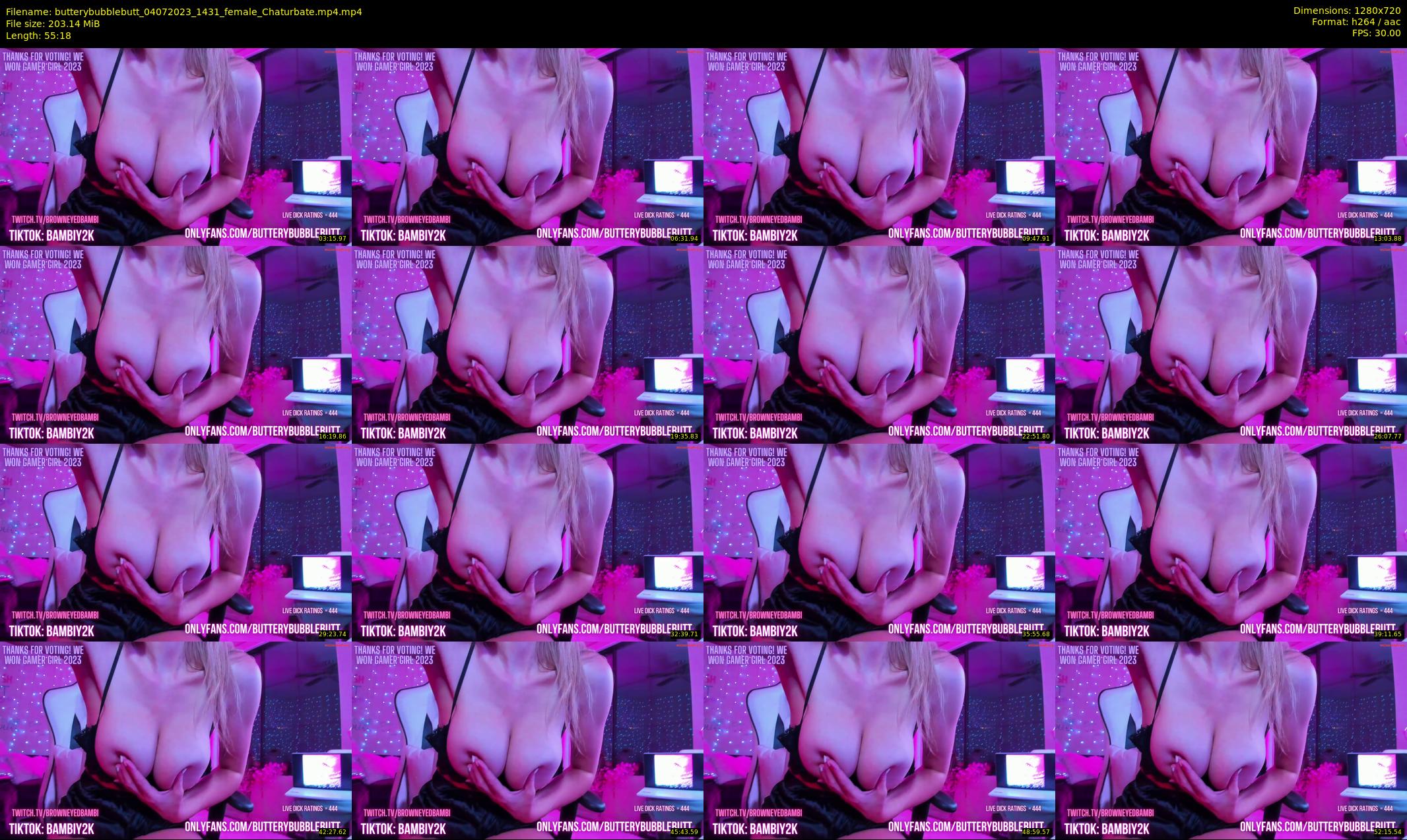butterybubblebutt — 56 minute Chaturbate couple cam show recording, 720p, Jul 4, 2023