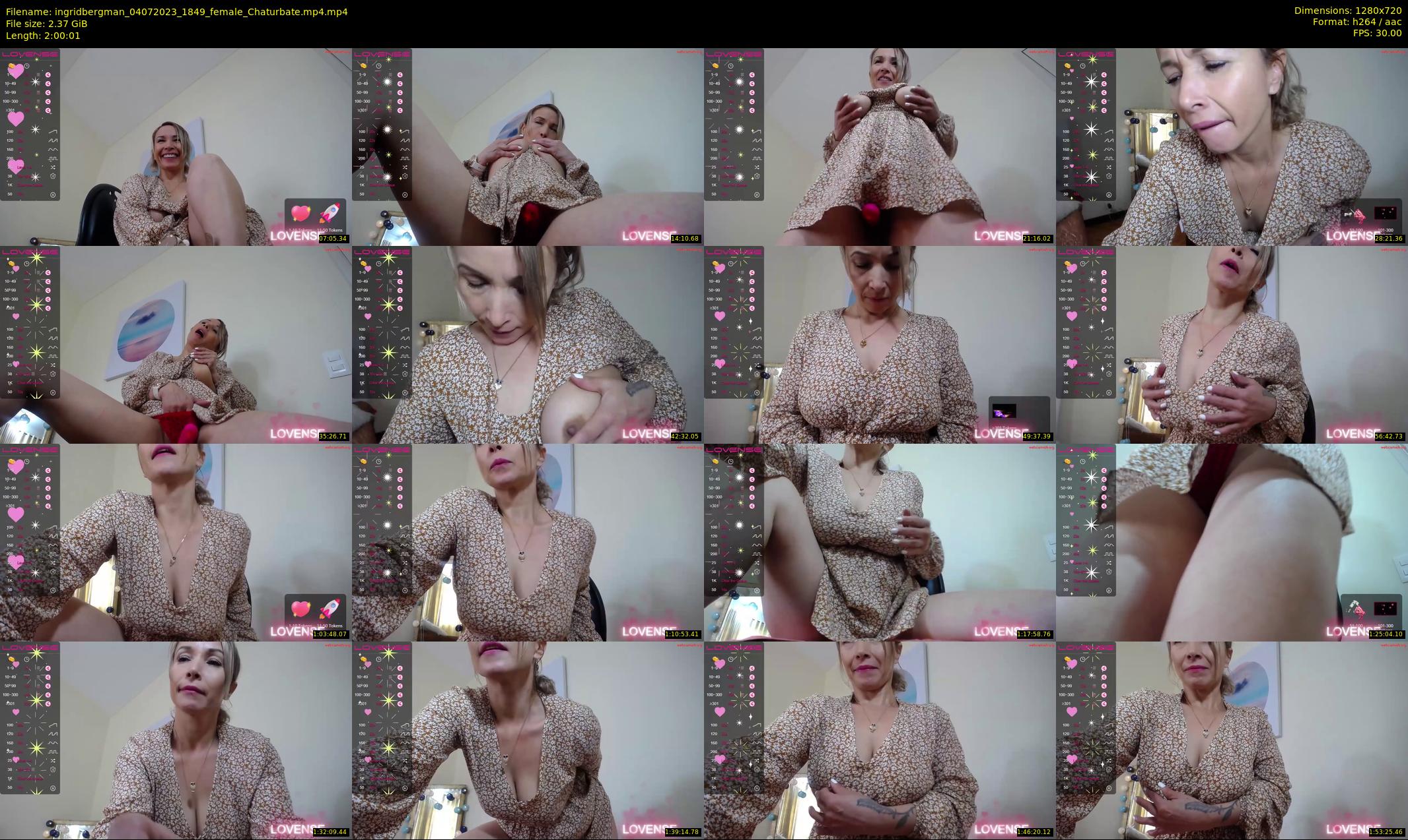 ingridbergman — 121 minute Chaturbate female cam show recording, 720p, Jul 4, 2023