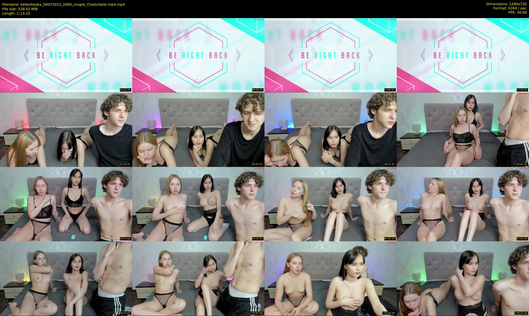 kebesheska — 74 minute Chaturbate couple cam show recording, 720p, Jul 4, 2023