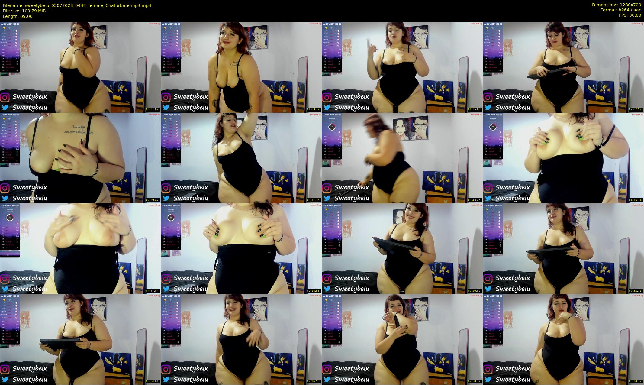 sweetybelu — 9 minute Chaturbate female cam show recording, 720p, Jul 5, 2023