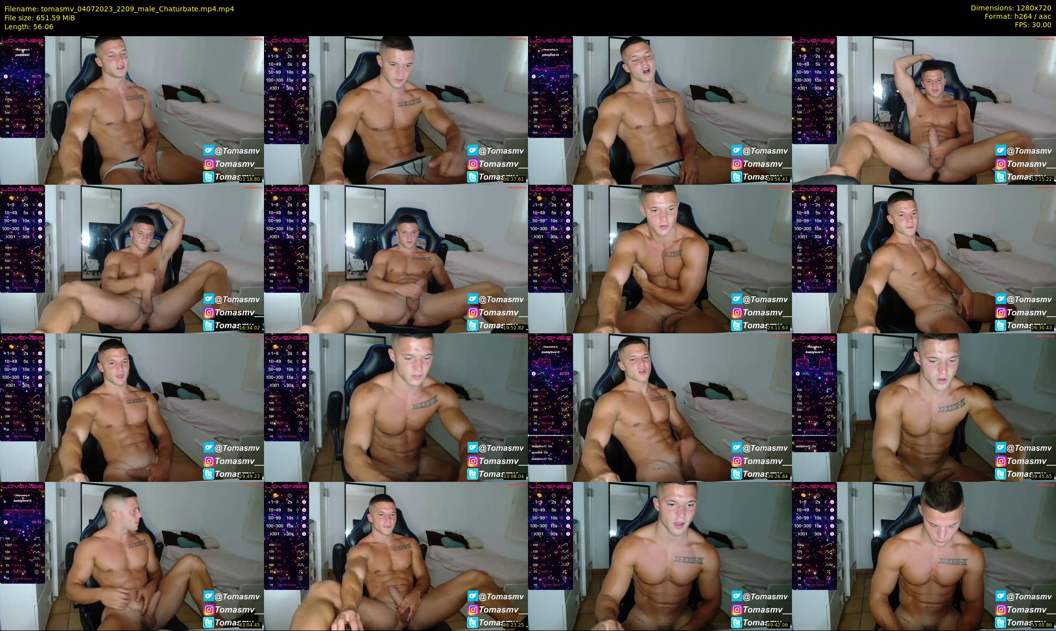 tomasmv — 57 minute Chaturbate male cam show recording, 720p, Jul 4, 2023