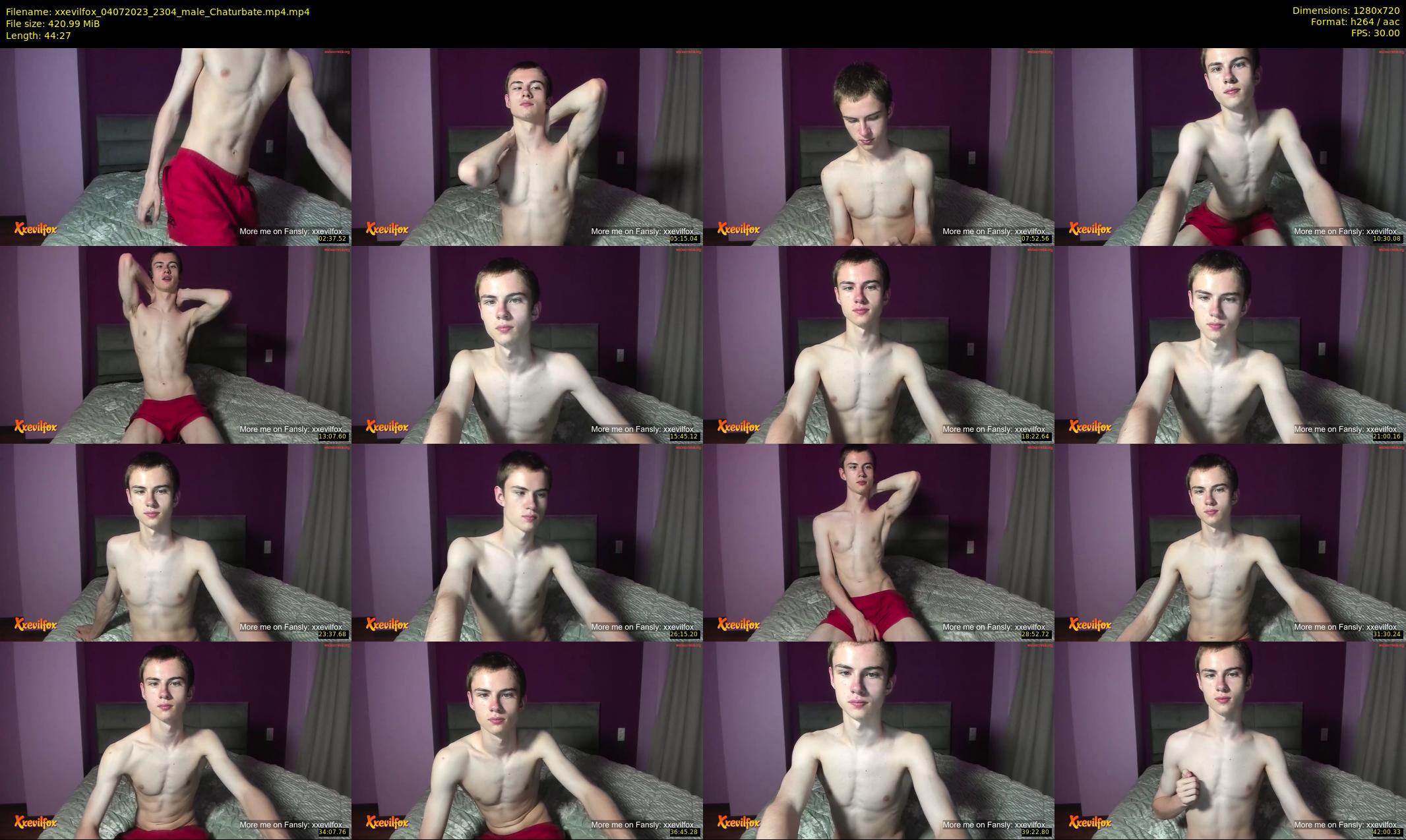xxevilfox — 45 minute Chaturbate male cam show recording, 720p, Jul 4, 2023