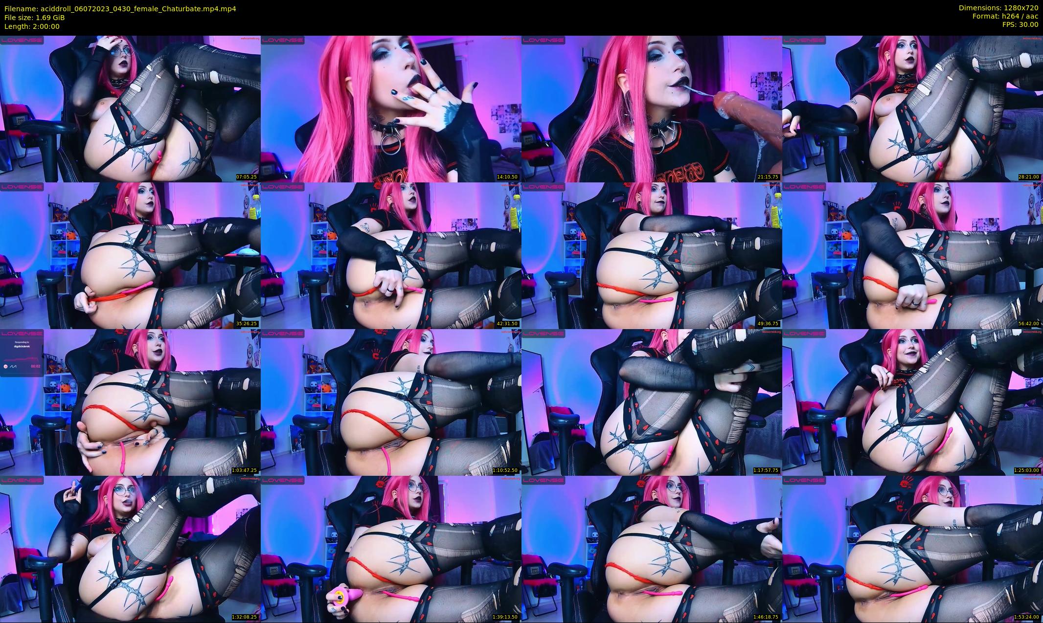 aciddroll — 120 minute Chaturbate female cam show recording, 720p, Jul 6, 2023