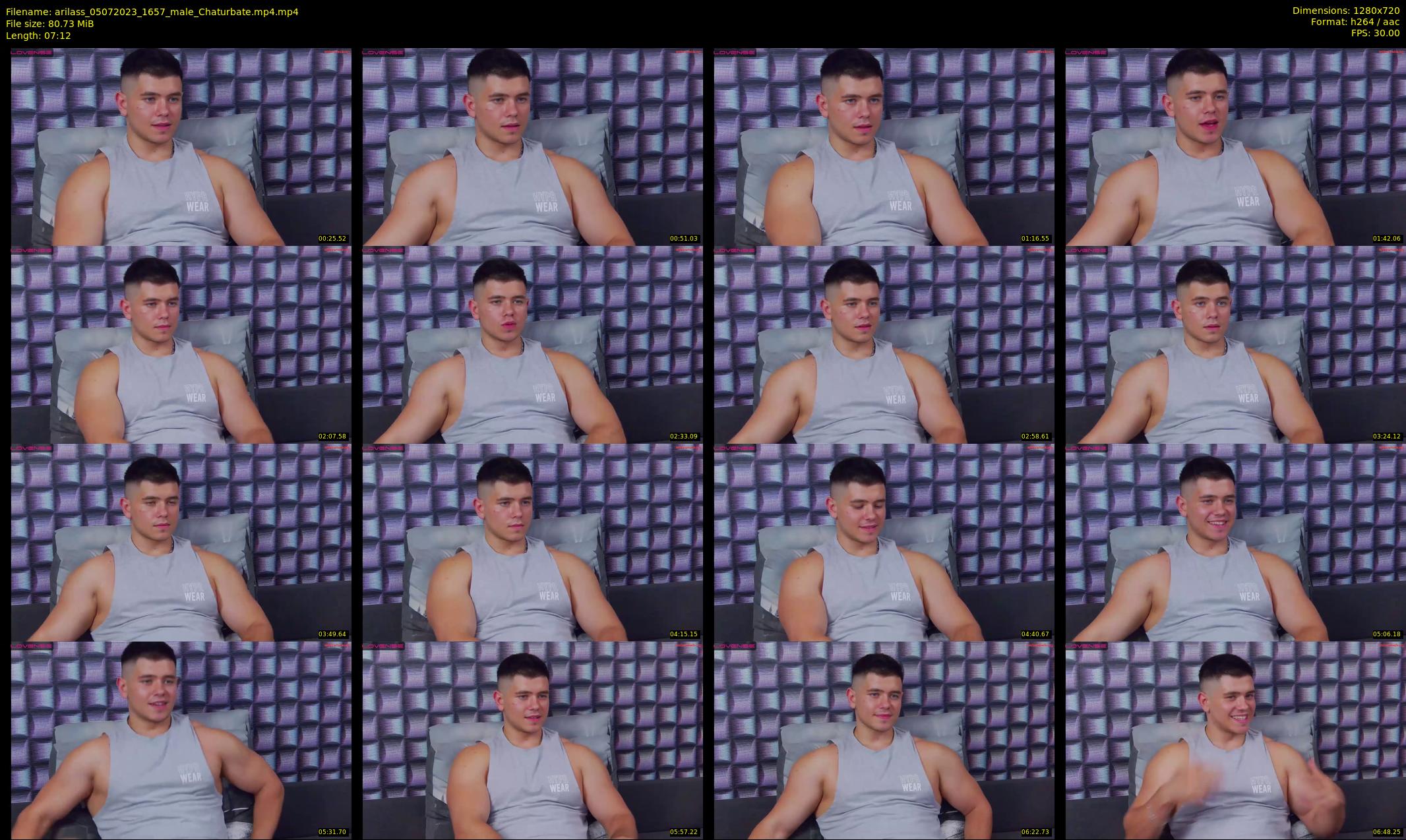 arilass — 8 minute Chaturbate male cam show recording, 720p, Jul 5, 2023