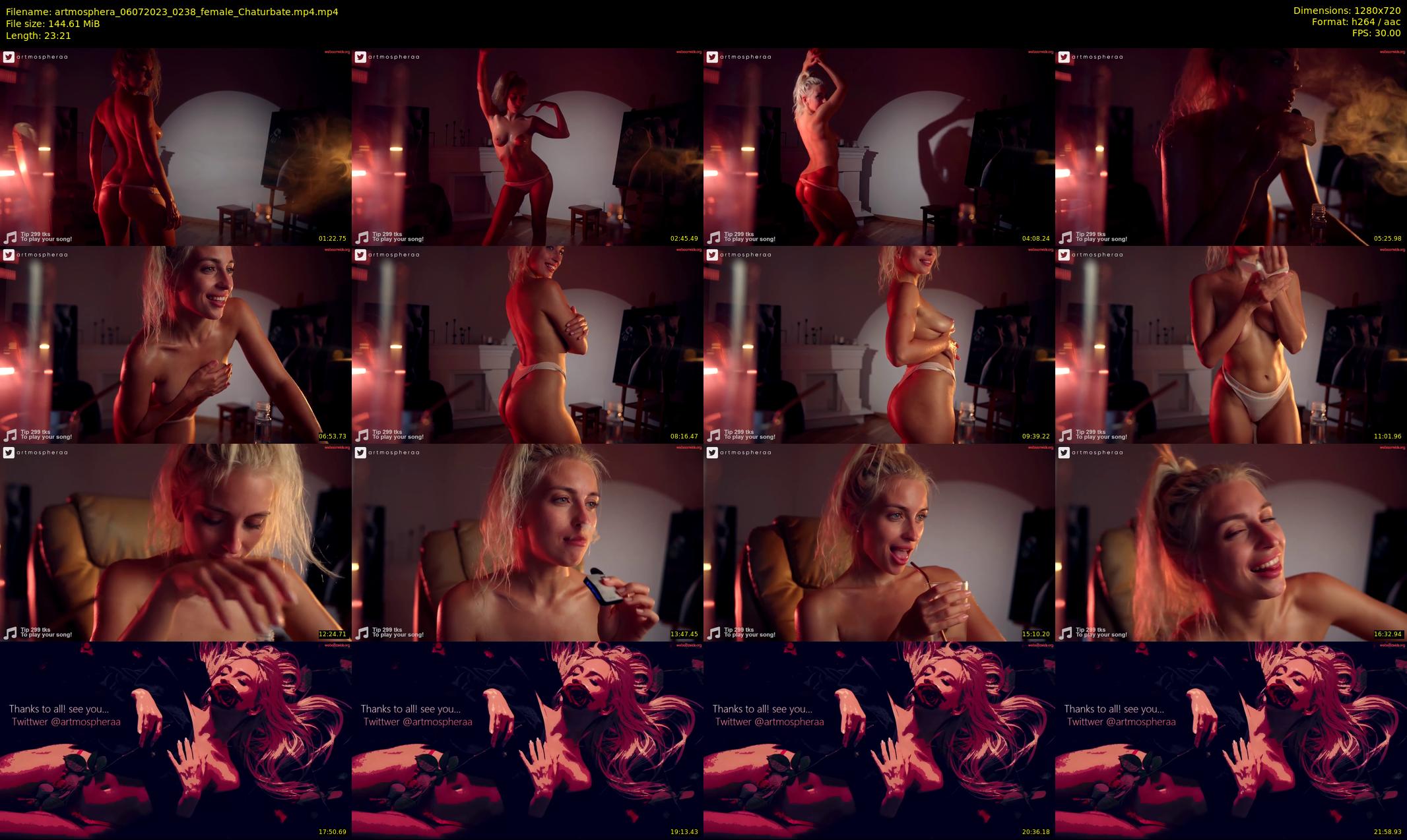 artmosphera — 24 minute Chaturbate female cam show recording, 720p, Jul 6, 2023