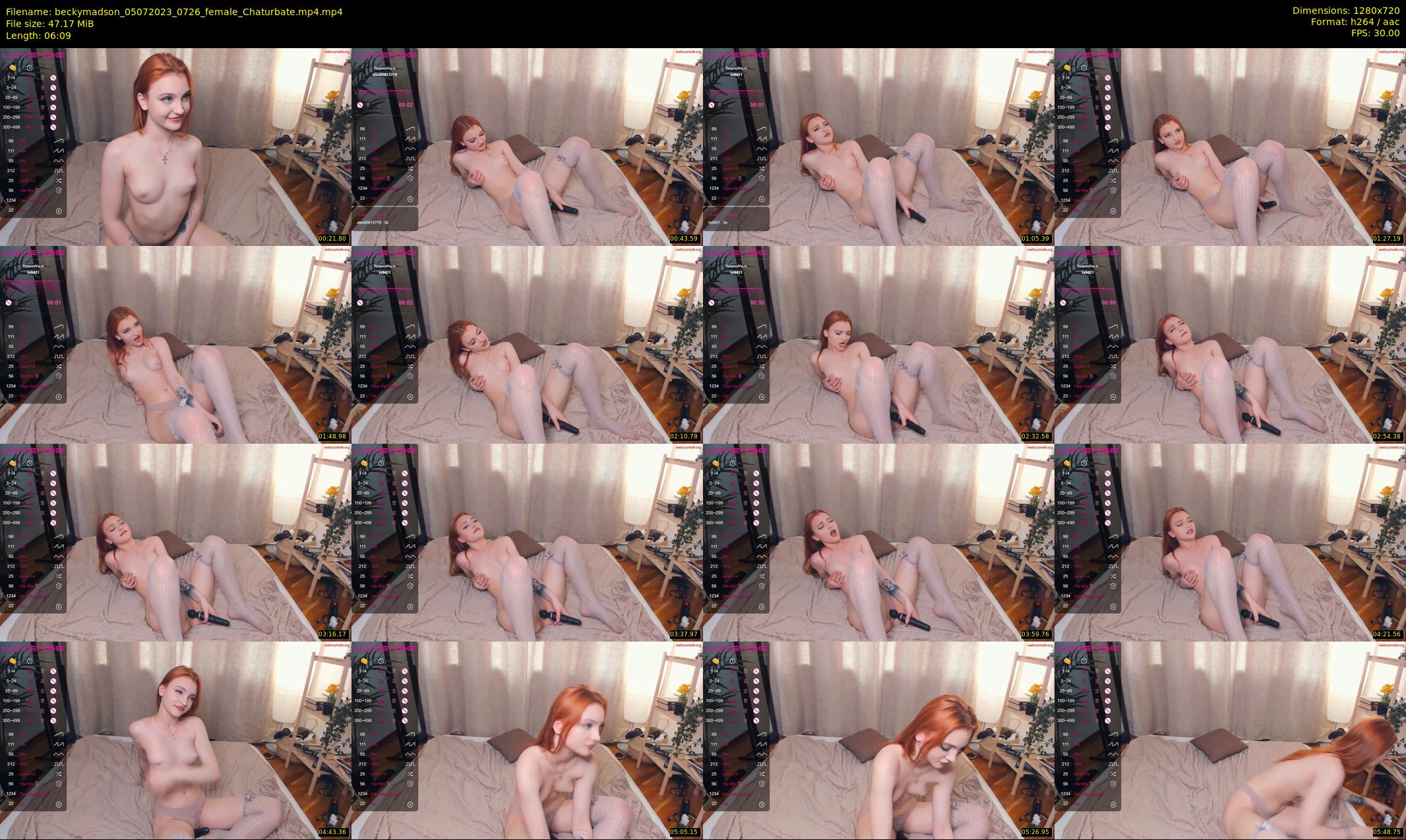 beckymadson — 7 minute Chaturbate female cam show recording, 720p, Jul 5, 2023