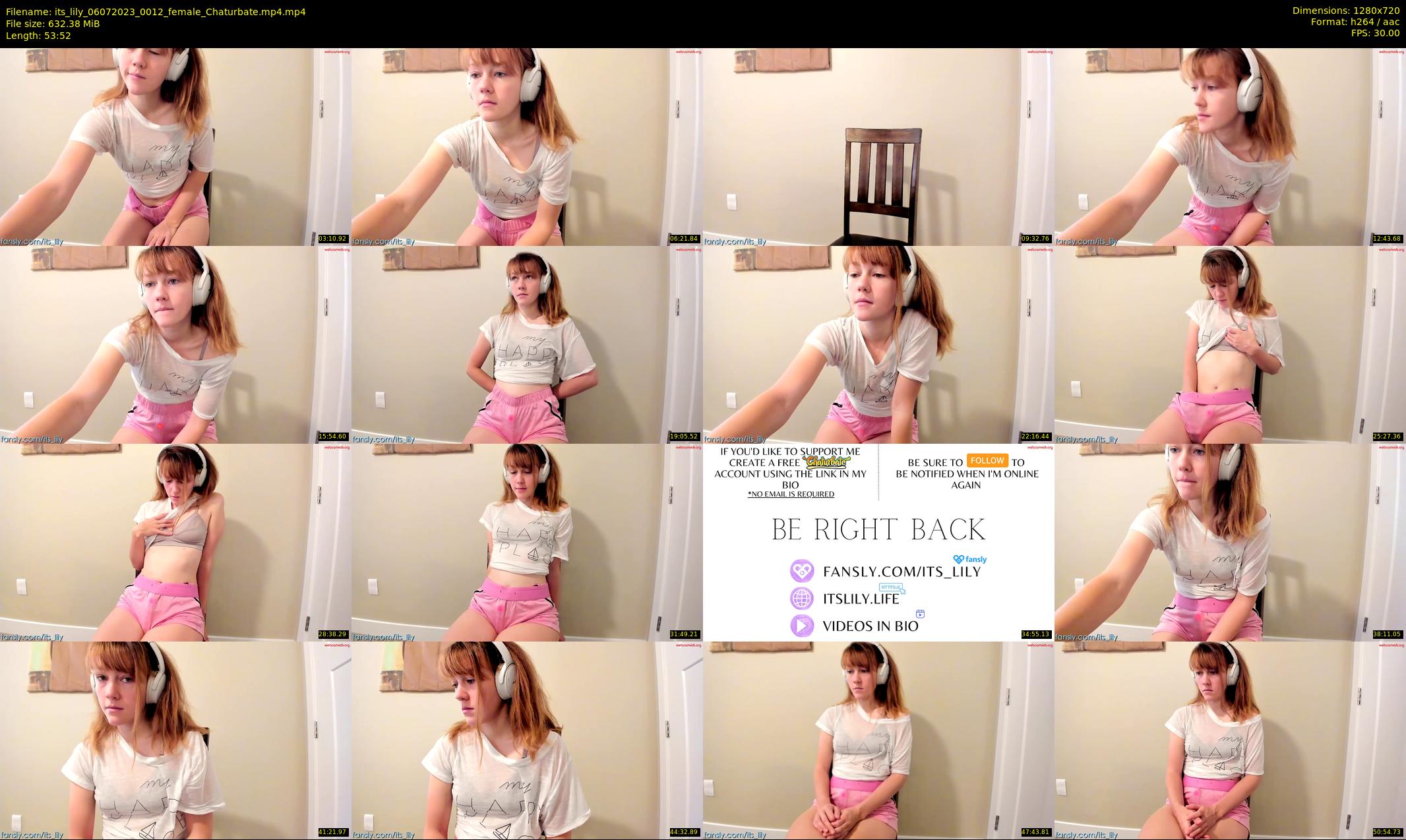 its_lily — 54 minute Chaturbate female cam show recording, 720p, Jul 6, 2023